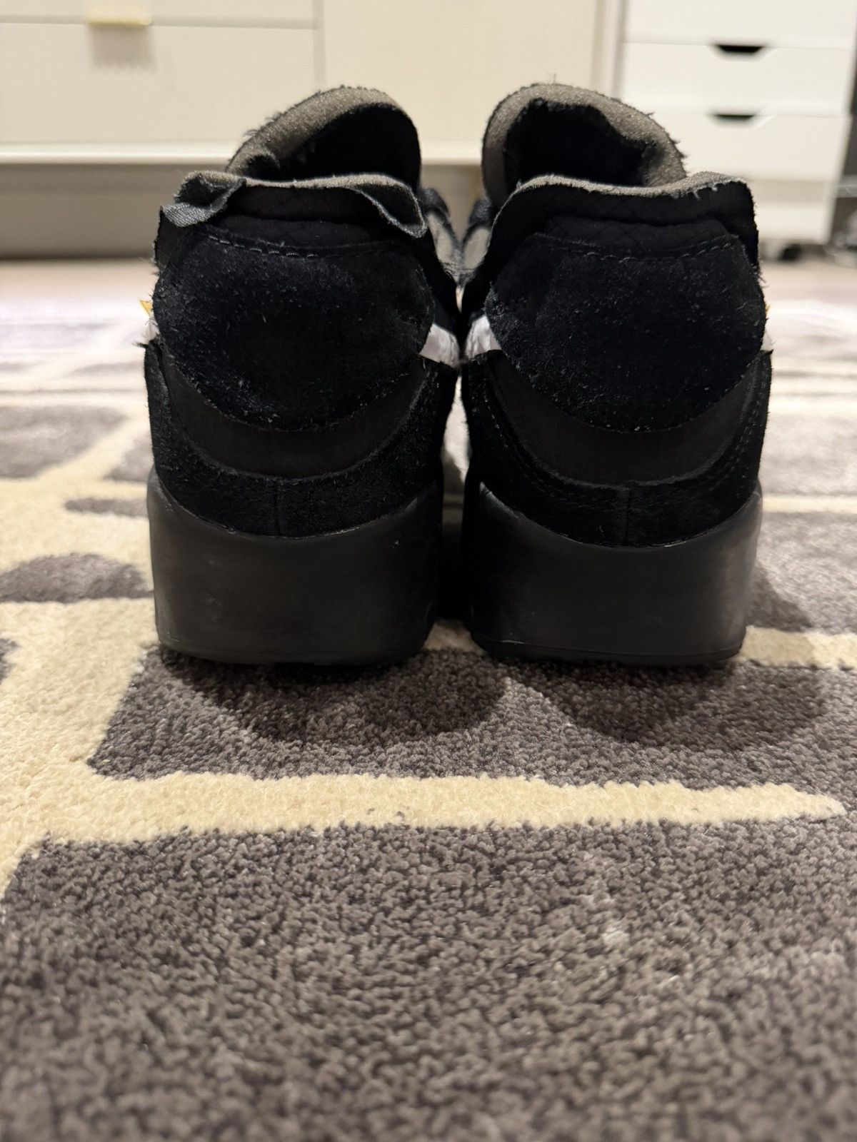Off-White Nike Air Max 90 x Off-White Black Sneakers Size US 7 / EU 40 - 5 Thumbnail