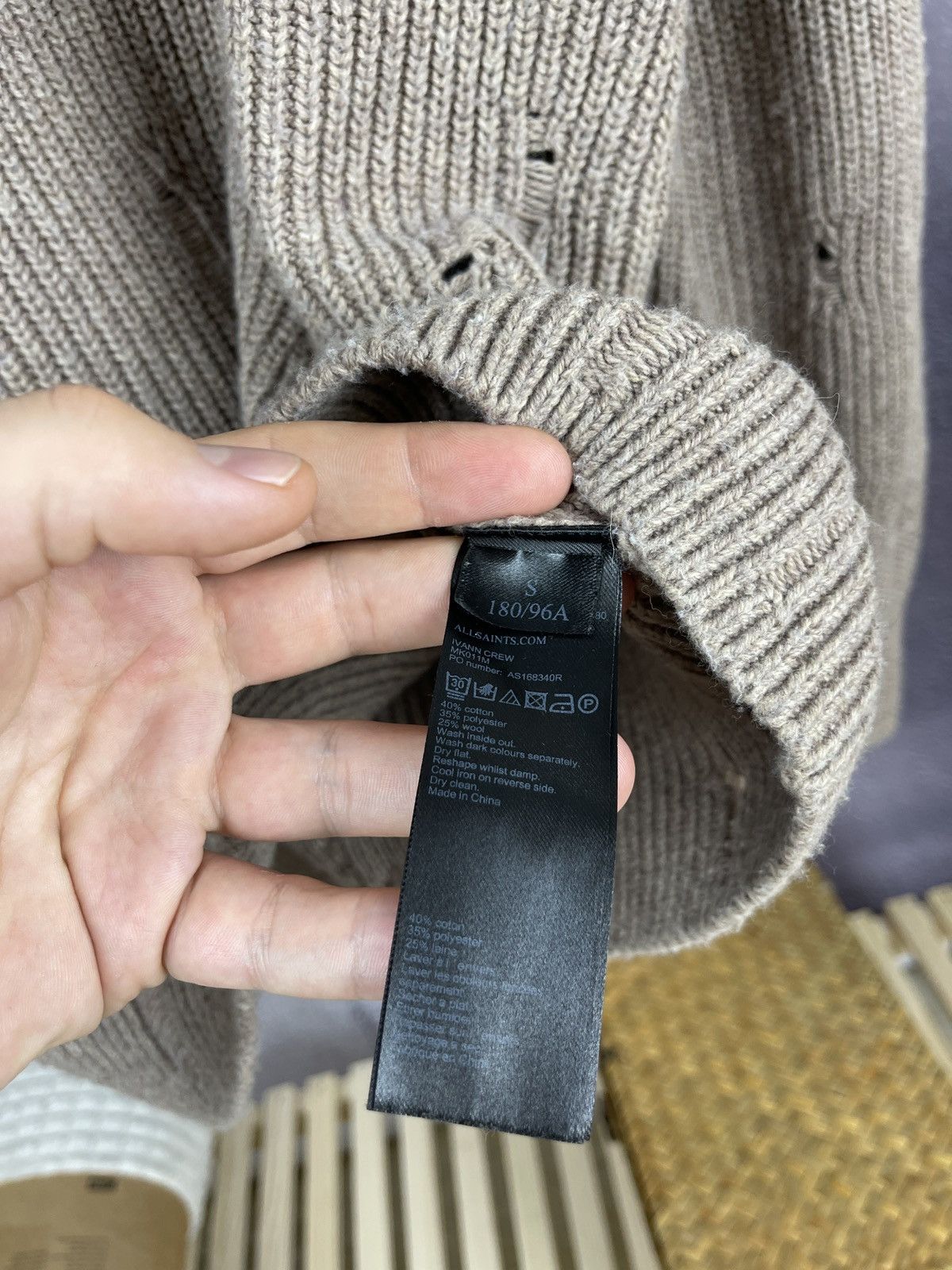 Allsaints Allsaints Ivann Crew sweater distressed oversized fit knit Size US S / EU 44-46 / 1 - 11 Thumbnail