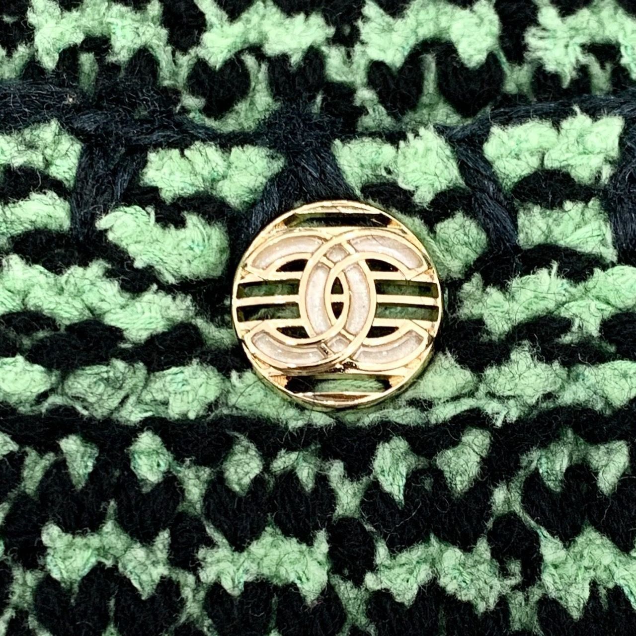 Chanel Chanel Tweed Green & Black Jacket Size 36 With Gold Button D Size XS / US 0-2 / IT 36-38 - 6 Thumbnail