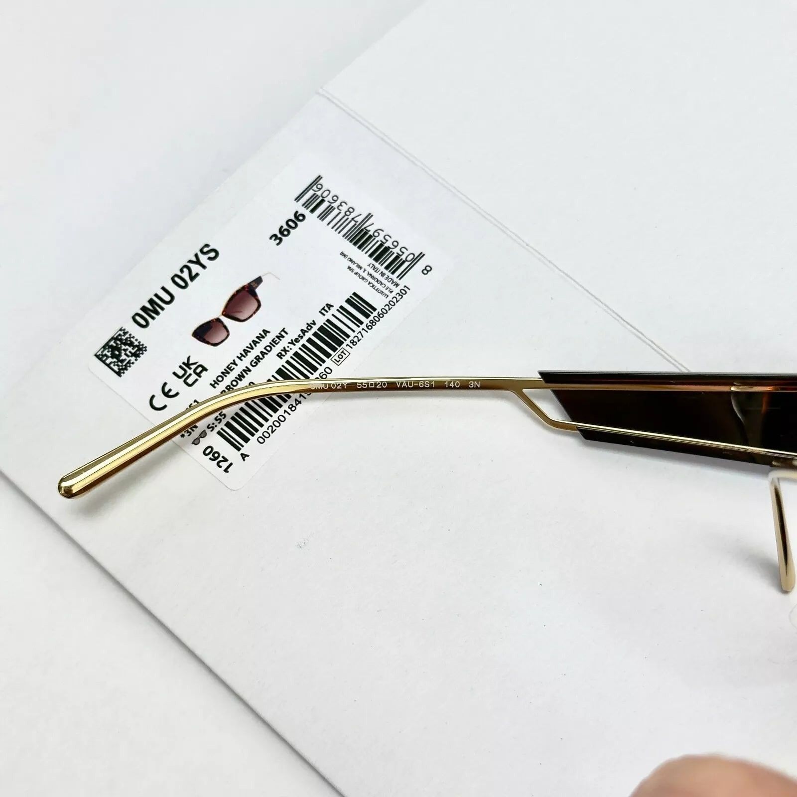 Miu Miu MIU MIU LOGO MU02YS Gold Brown Geometric Luxury Fashion 02Y Size ONE SIZE - 4 Thumbnail
