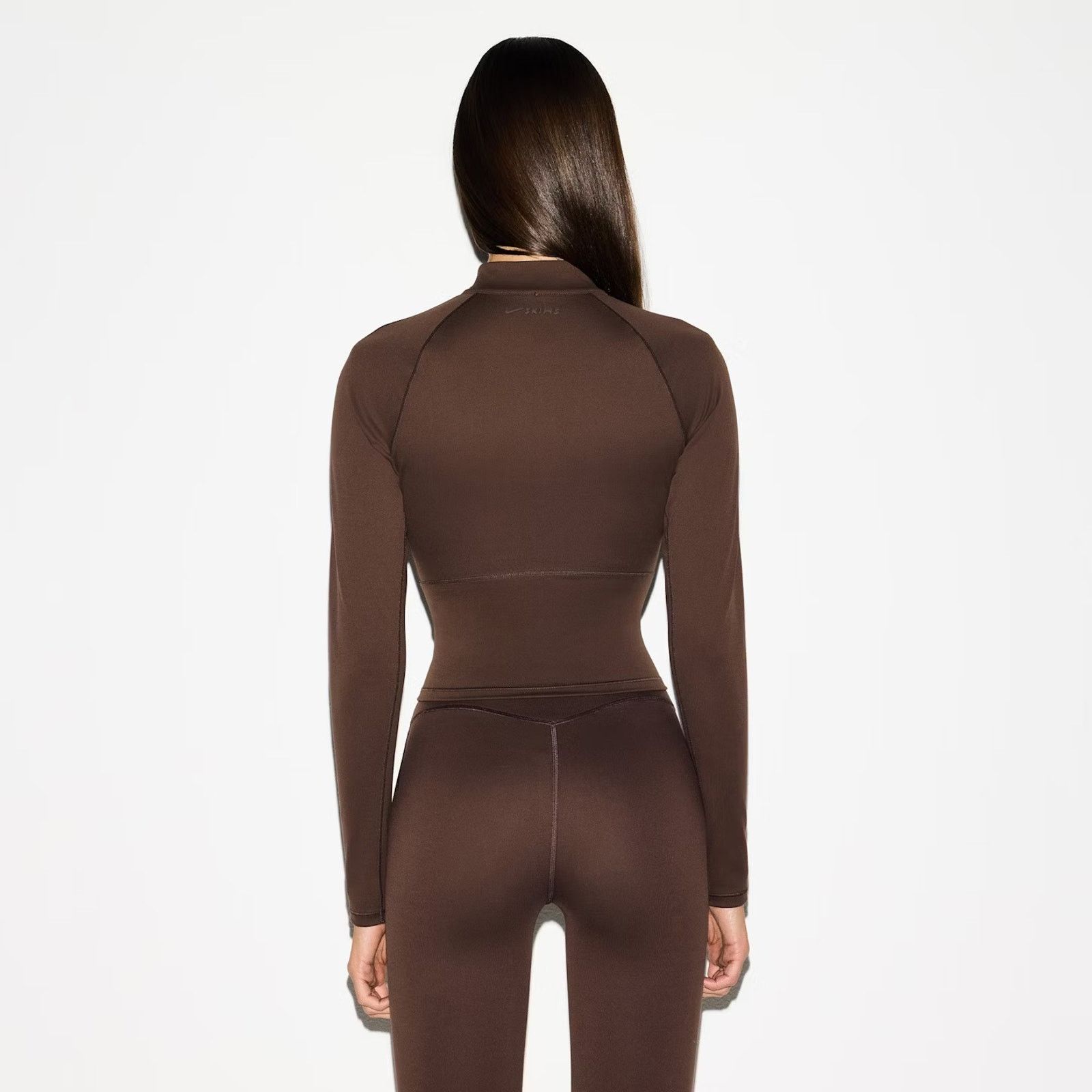 SKIMS Nike X SKIMS Matte Mock Neck Full Zip Jacket Sepia Women L Size L / US 10 / IT 46 - 5 Thumbnail