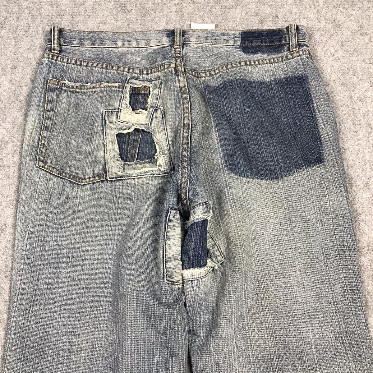 Japanese Brand JOGE MARTIN BAGGY DENIM PATCHWORK DISTRESSED JEANS PANTS Size US 32 / EU 48 - 10 Thumbnail
