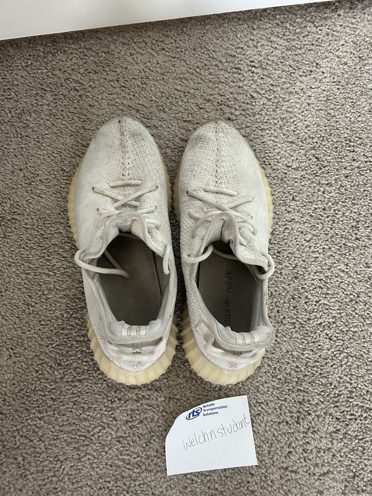 Adidas Triple White Yeezy 350 Size US 11 / EU 44 - 3 Thumbnail