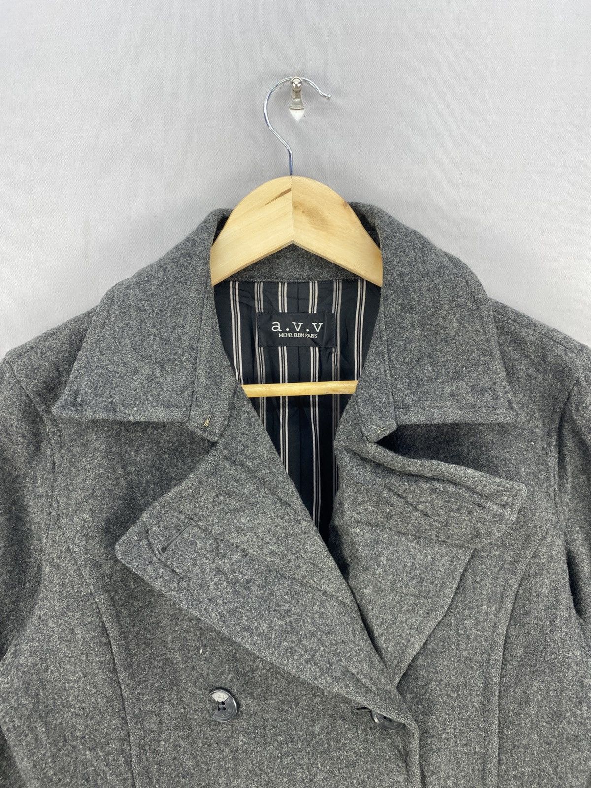 Japanese Brand A.V.V Michel Klein Paris Double Breast Coat Jacket Size S / US 4 / IT 40 - 7 Thumbnail