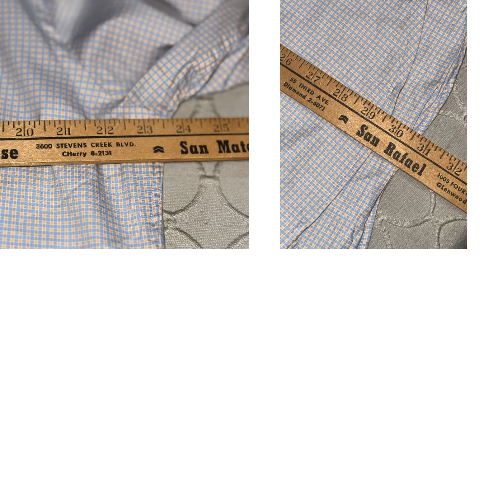 Peter Millar Peter Millar Shirt Mens Large Blue Orange Micro Check Button Down Stretch Pocket Size US L / EU 52-54 / 3 - 8 Thumbnail