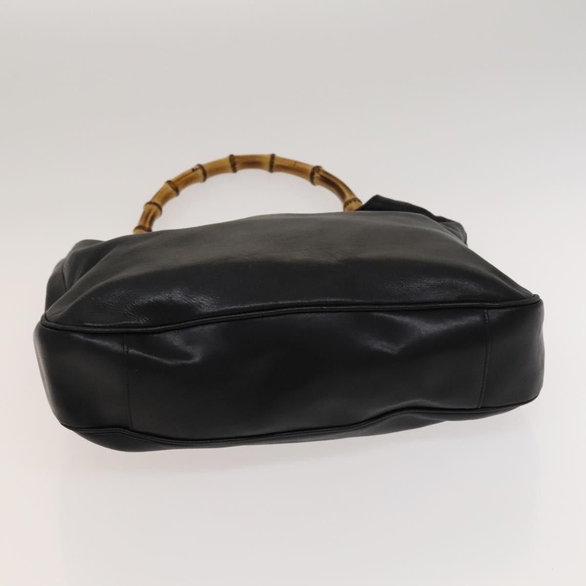 Gucci GUCCI Bamboo Hand Bag Leather Black Gold 001 2058 1577 0 Size ONE SIZE - 9 Thumbnail