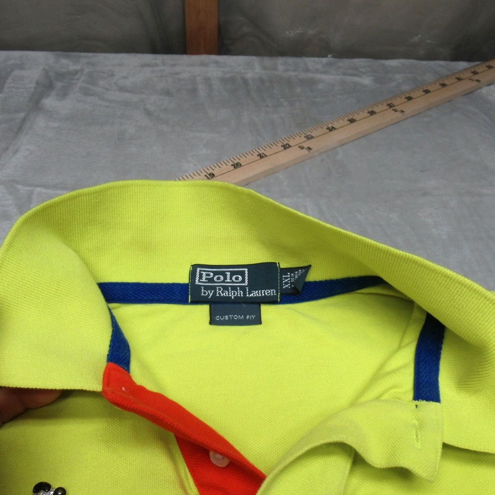 Polo Ralph Lauren Polo Ralph Lauren Shirt Mens Big 2X Yellow Custom Fit Golf Pony READ Size US XXL / EU 58 / 5 - 5 Thumbnail