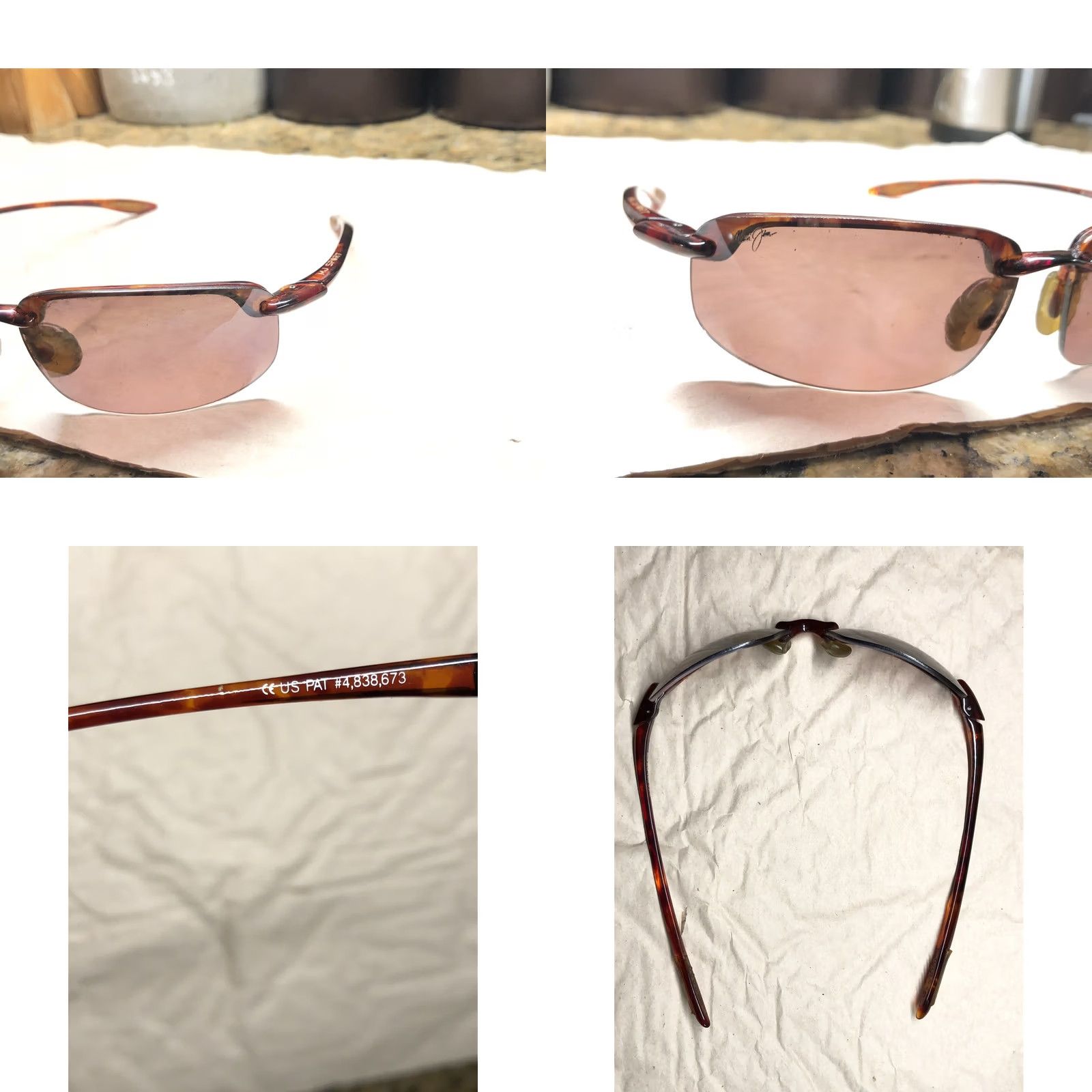 Maui Jim MAUI JIM MJ SPORT WRAP MJ407-10 BROWN SUNGLASSES Polarized 1.5 Japan + Case Unisex Adults Wrap Rimless Case Size ONE SIZE - 8 Thumbnail