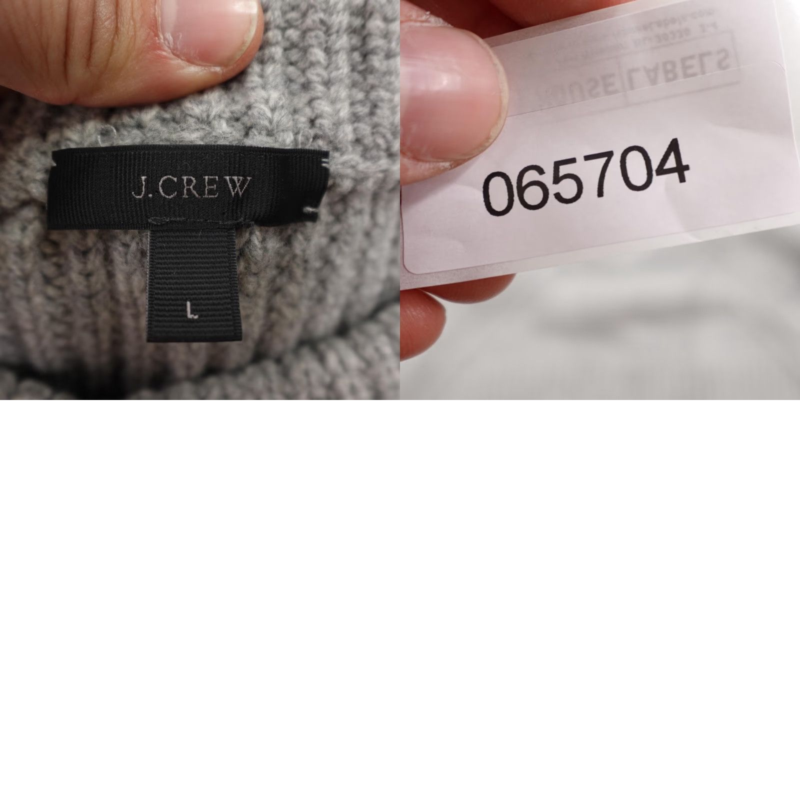 J.Crew VINTAGE J.CREW Sweater Shirt Women Large Gray Lambswool Raglan Chunky Knit Pullover Crew Neck 100% Wool Warmth Outdoor Mens? Size L / US 10 / IT 46 - 8 Thumbnail