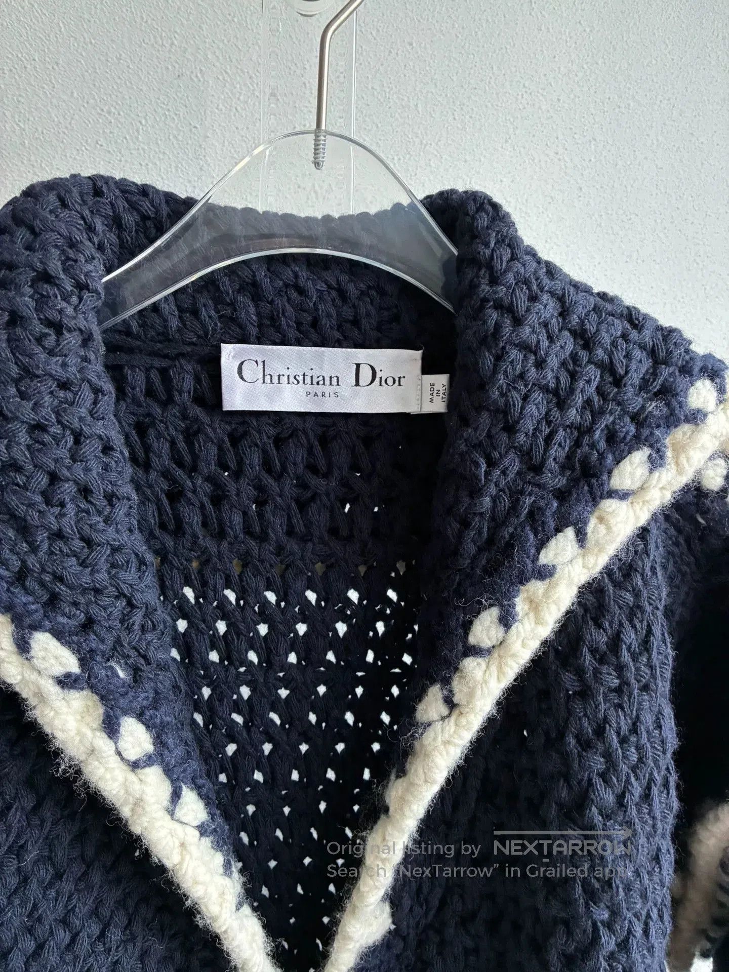 Dior Dior Navy White Knit Cardigan XS. Size XS / US 0-2 / IT 36-38 - 4 Thumbnail