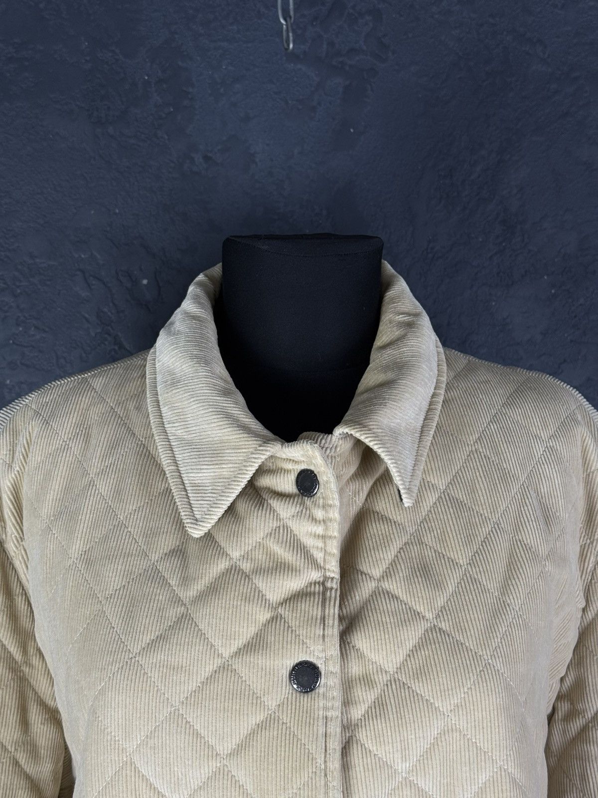 Burberry Burberry Women’s Quilted Corduroy Jacket Nova Check Beige Size XXL / US 16-18 / IT 52-54 - 7 Thumbnail