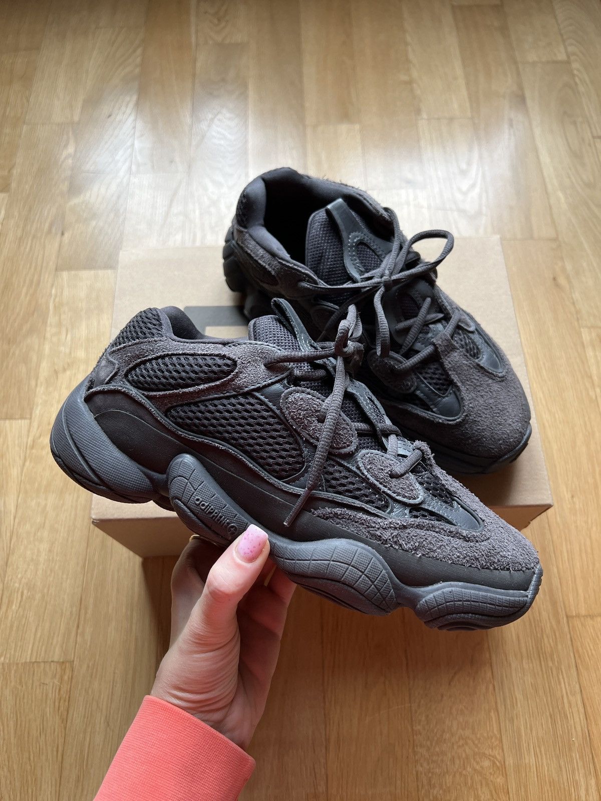 Yeezy Adidas yeezy boost 500 black sneakers Size US 7 / EU 40 - 10 Thumbnail