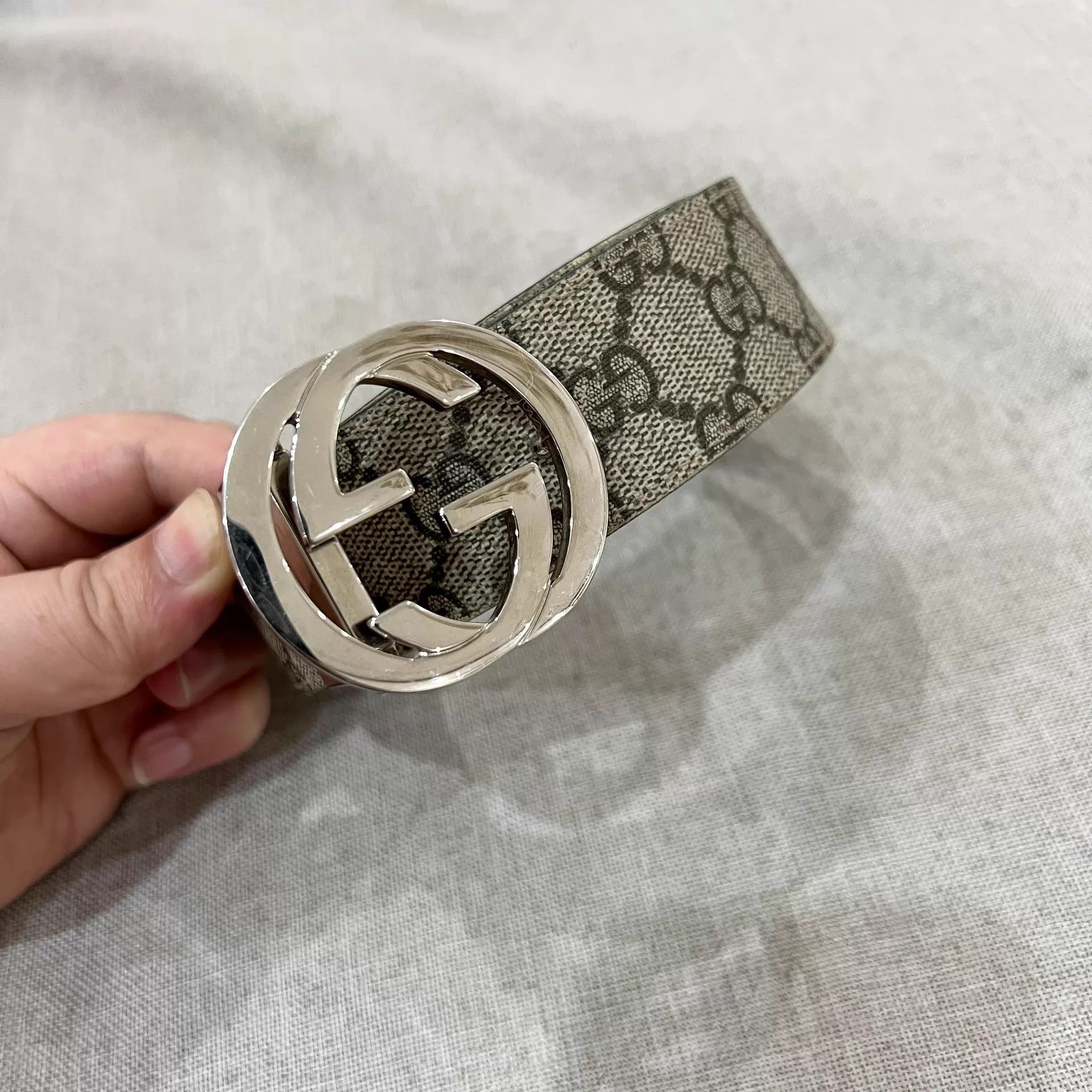 Gucci Gucci Double G Silver Buckle GG Snake Belt 95/38 97 New Size ONE SIZE - 1 Thumbnail