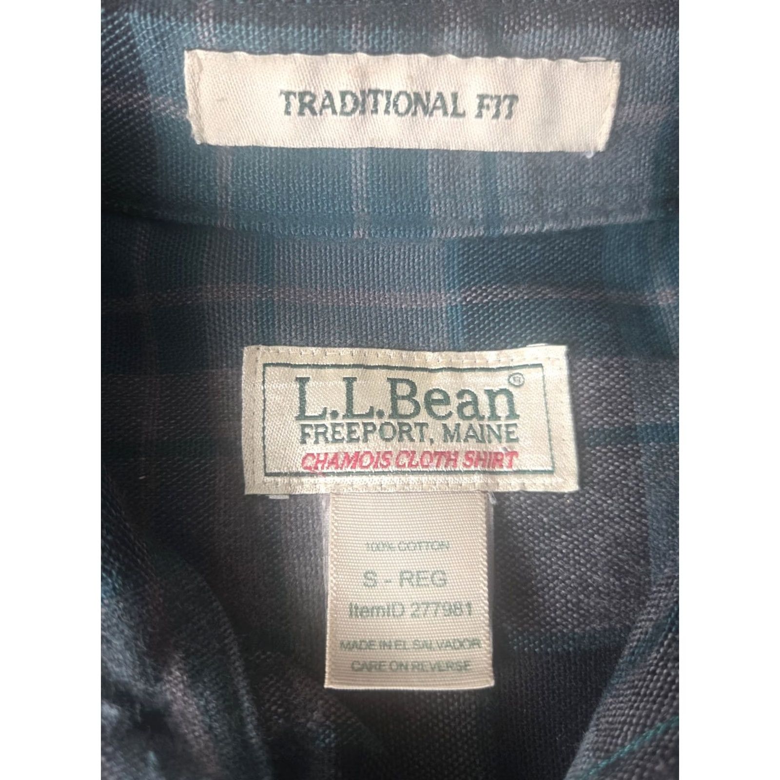 Vintage LL Bean Mens Shirt Gray Green Plaid Traditional Fit Chamois Cotton Distressed Button-Up Long Sleeve 2XL Tall Size US XXL / EU 58 / 5 - 3 Thumbnail