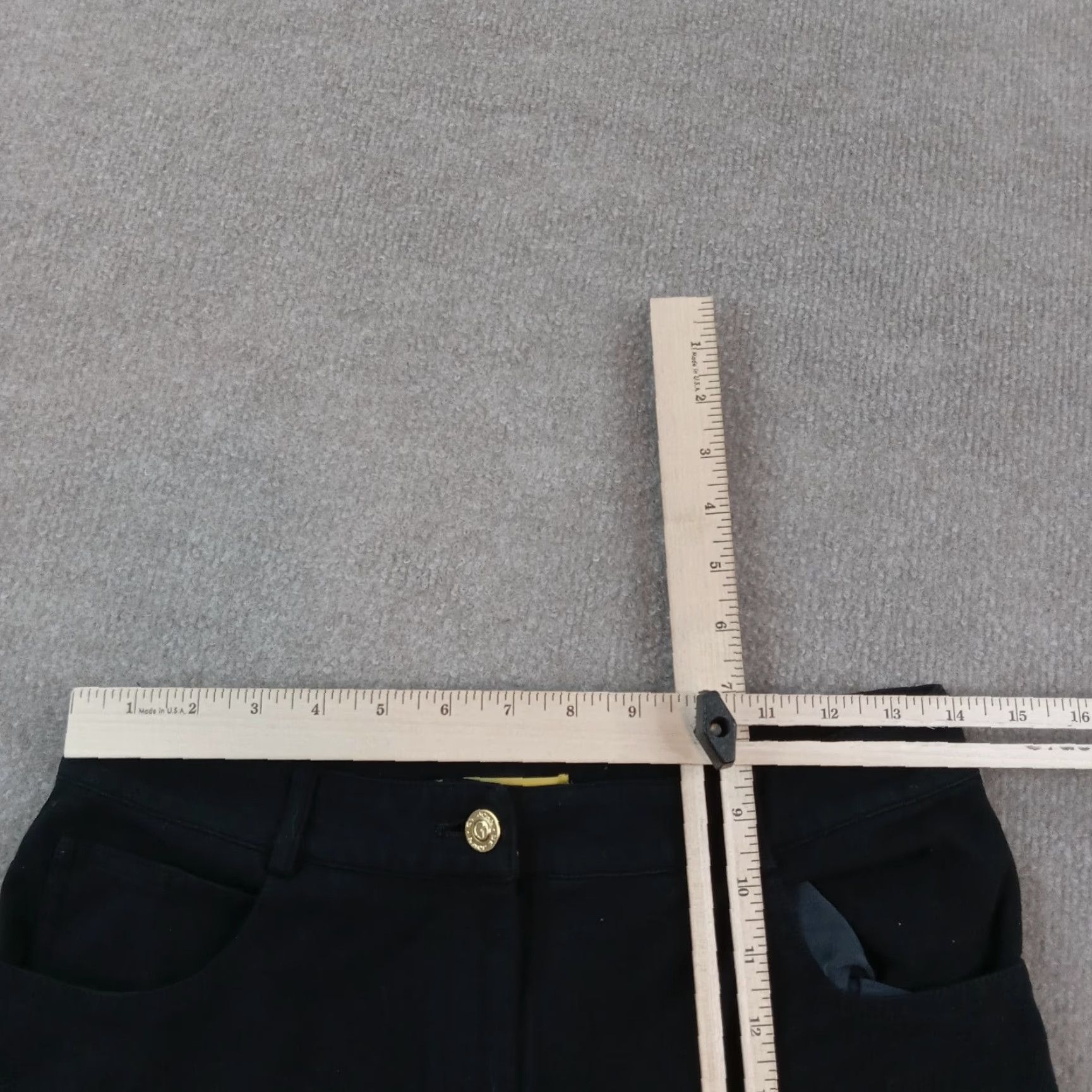 St. John St. John Womens Size 4 Black Stretch Pants Mid Rise Straight Leg Comfort Size 27" / US 4 / IT 40 - 4 Thumbnail