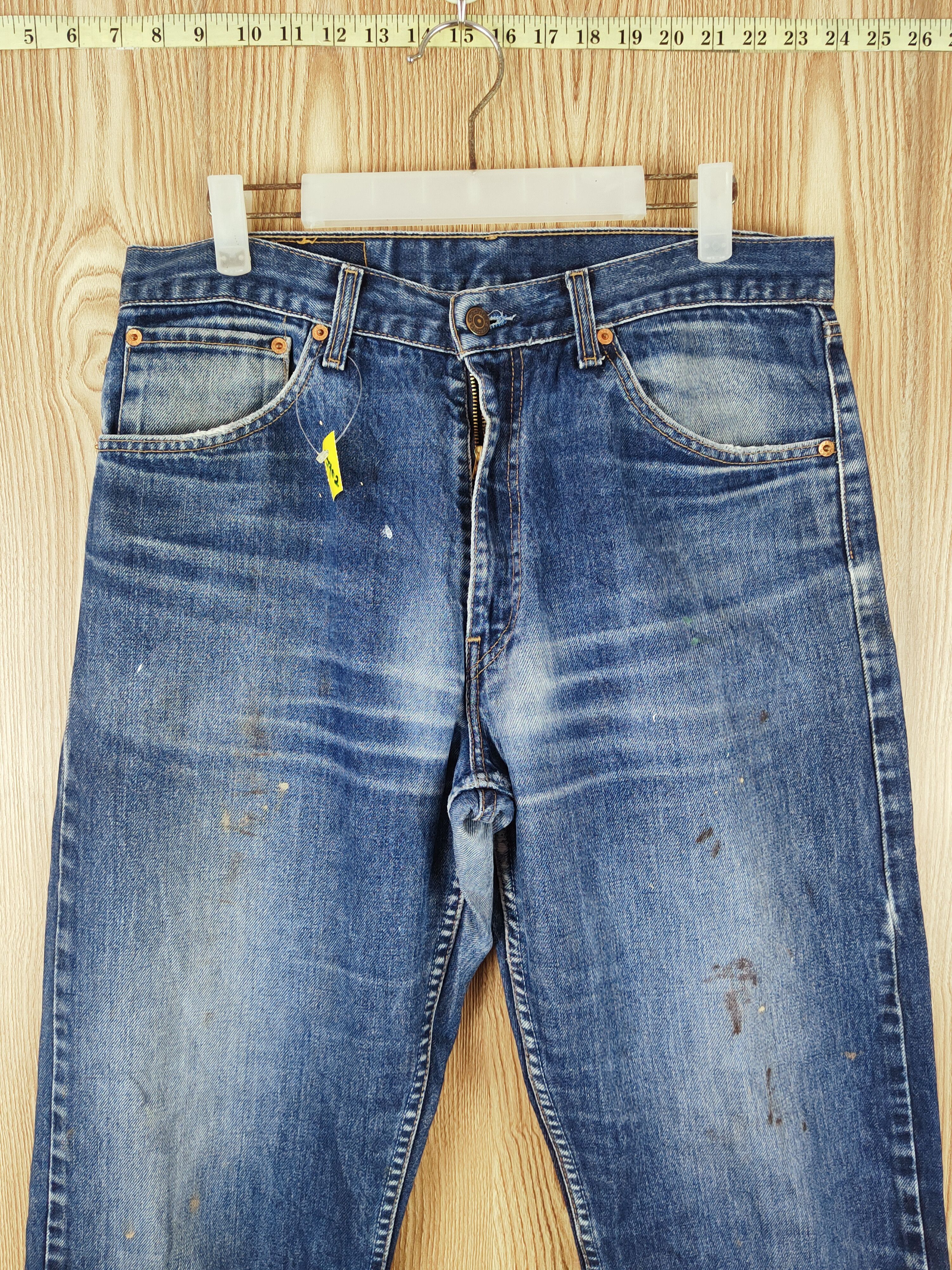 Levi's Levi's Dark Blue Distressed Ripped Jeans #S2702 Size US 35 - 2 Thumbnail