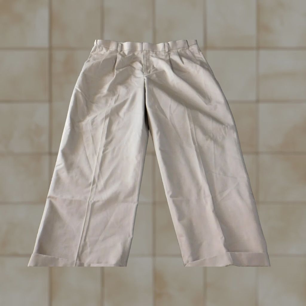 Vintage LL Bean Pants Mens 38x29 Beige Straight Cuffed Natural Fit Pleated Chino Regular Logo 29 Inseam Store Vintage: No Size US 38 / EU 54 - 1 Thumbnail