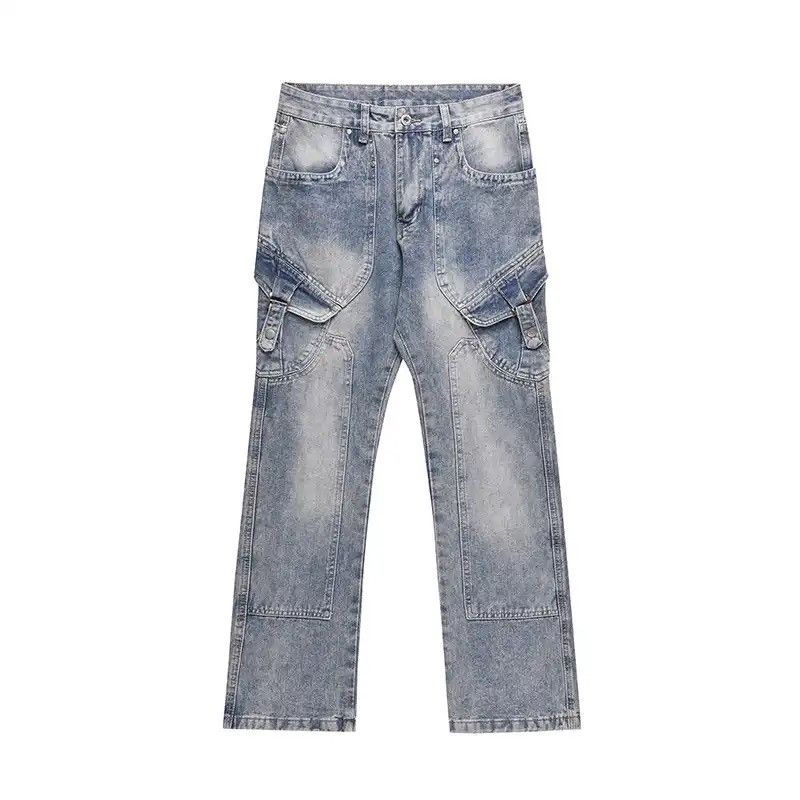Japanese Brand × Vintage Ripped Jeans for Men Street Slim Blue Size US 29 - 7 Thumbnail