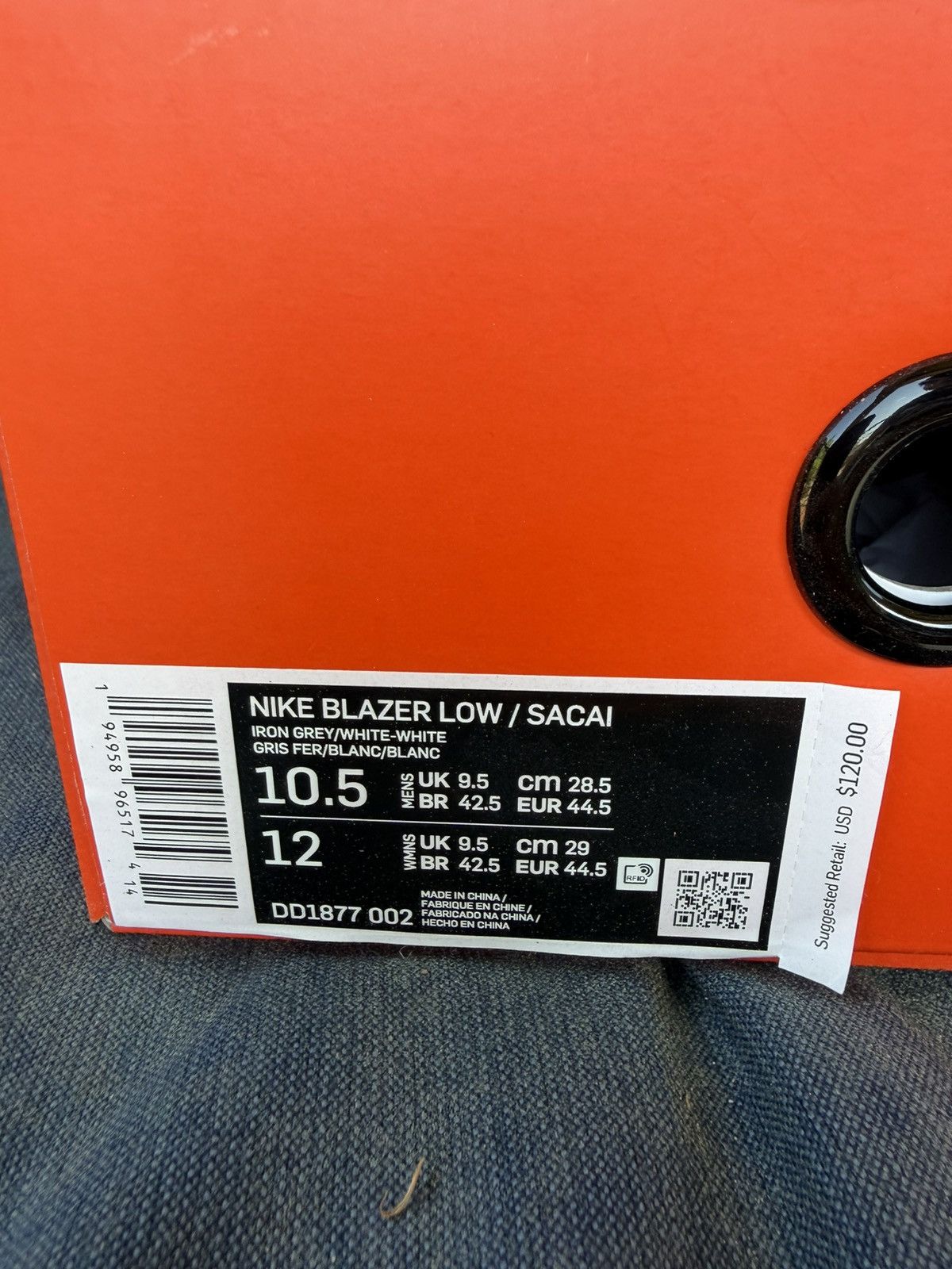 Nike × Sacai Nike x Sacai Blazer Low Dark/Grey/Black/White Size US 10.5 / EU 43-44 - 5 Thumbnail