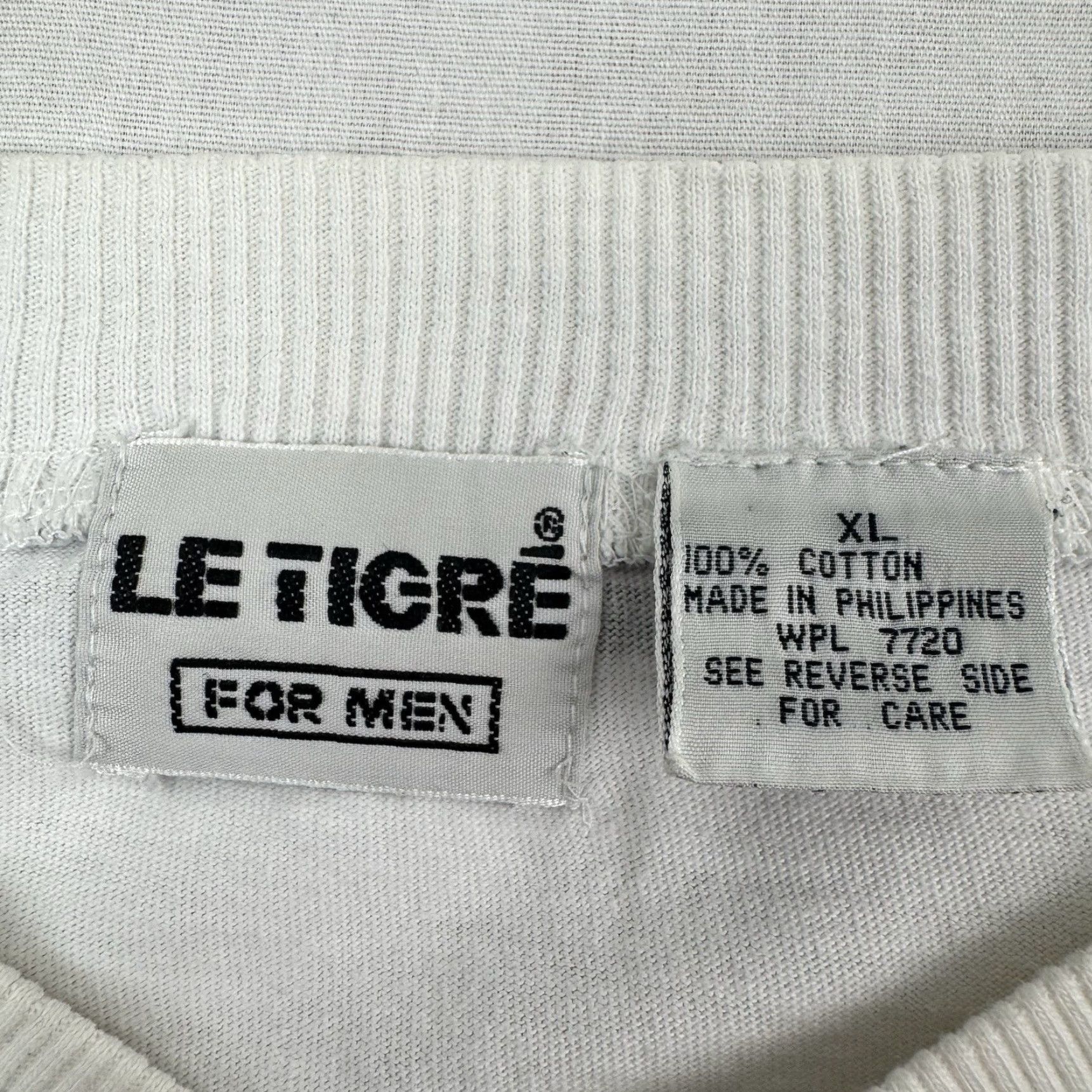 Vintage VINTAGE Le Tigre Shirt Adult XL Striped Henley Neck Short Sleeve White Cotton 80s Hipster Mens Size US XL / EU 56 / 4 - 4 Thumbnail