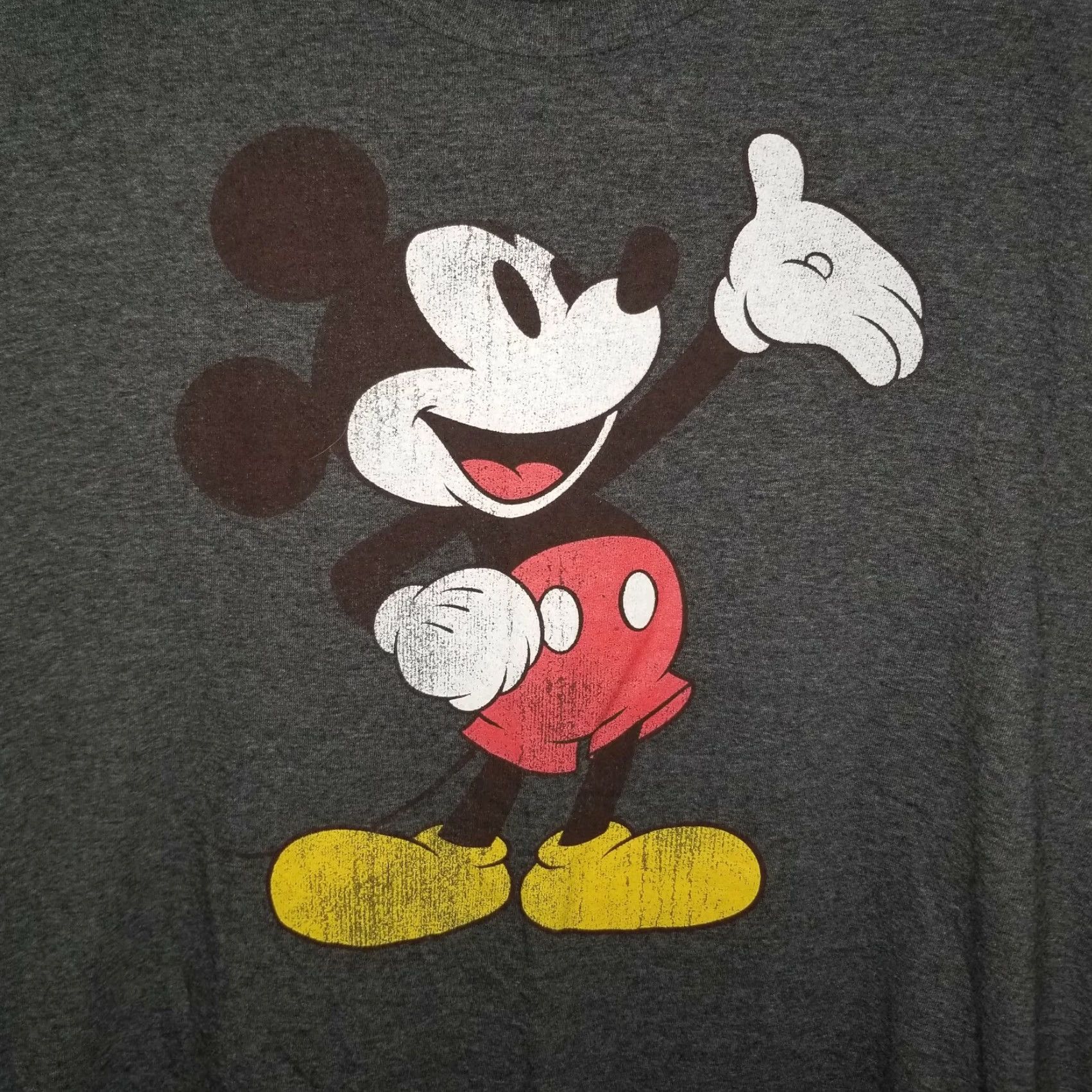 Disney VINTAGE Disney Mickey Mouse Graphic T-Shirt Adult Large Gray Mens Size US L / EU 52-54 / 3 - 2 Thumbnail