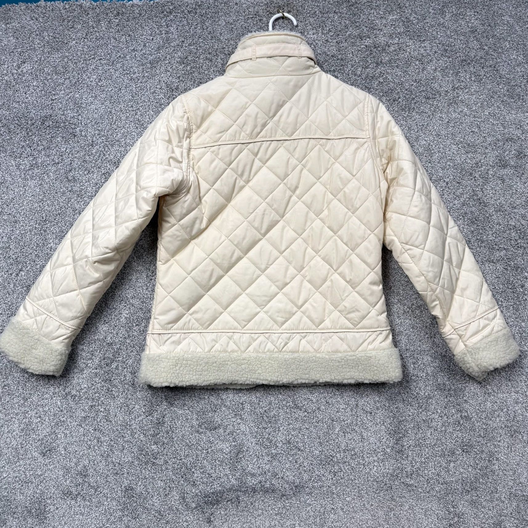 U.S. Polo Assn. U.S. Polo Assn. Jacket Womens Small White Quilted Puffer Full Zip Faux Fur Trim Size S / US 4 / IT 40 - 2 Thumbnail