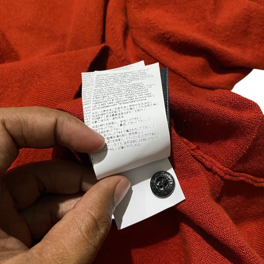Stone Island Stone island v-neck patch reddish orange knitwearr Size US L / EU 52-54 / 3 - 8 Thumbnail