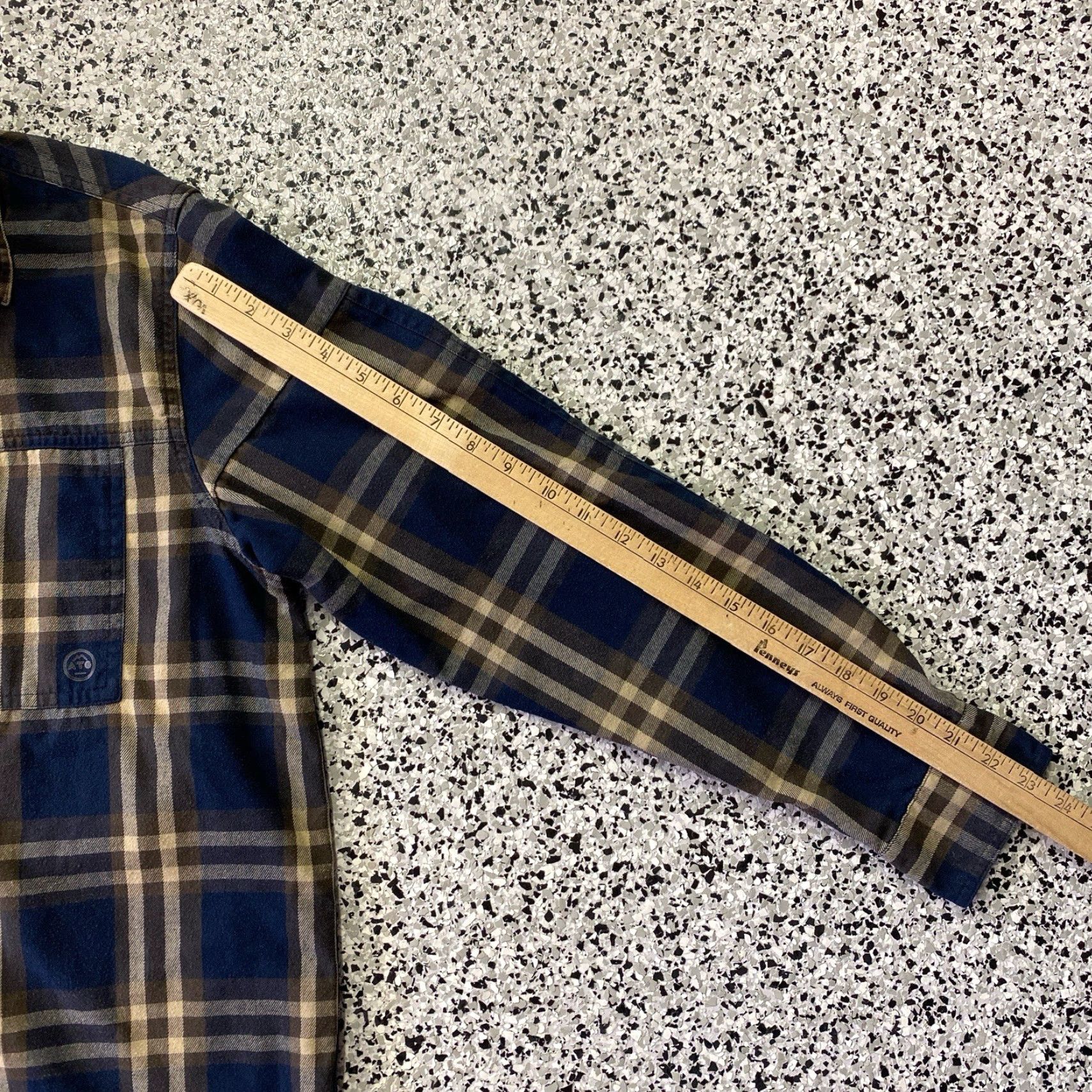 Wrangler Wrangler Shirt Men Blue Button-Up Long Sleeve Flannel Regular Fit Size M Casual Workwear Cotton Knit Pattern Plaid Pocketed Vintage: No Size US M / EU 48-50 / 2 - 4 Thumbnail