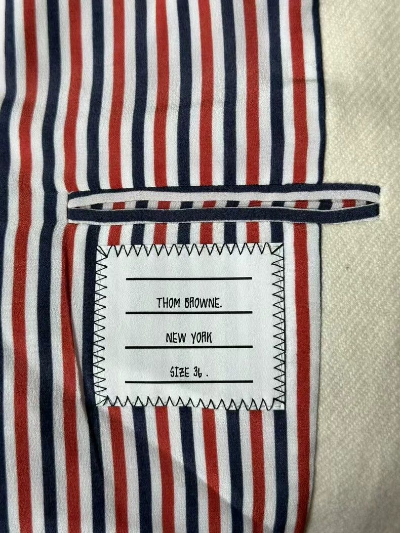 Thom Browne Thom Browne Fur-edged striped suit 2503-Nextarrow Size XS / US 0-2 / IT 36-38 - 4 Thumbnail