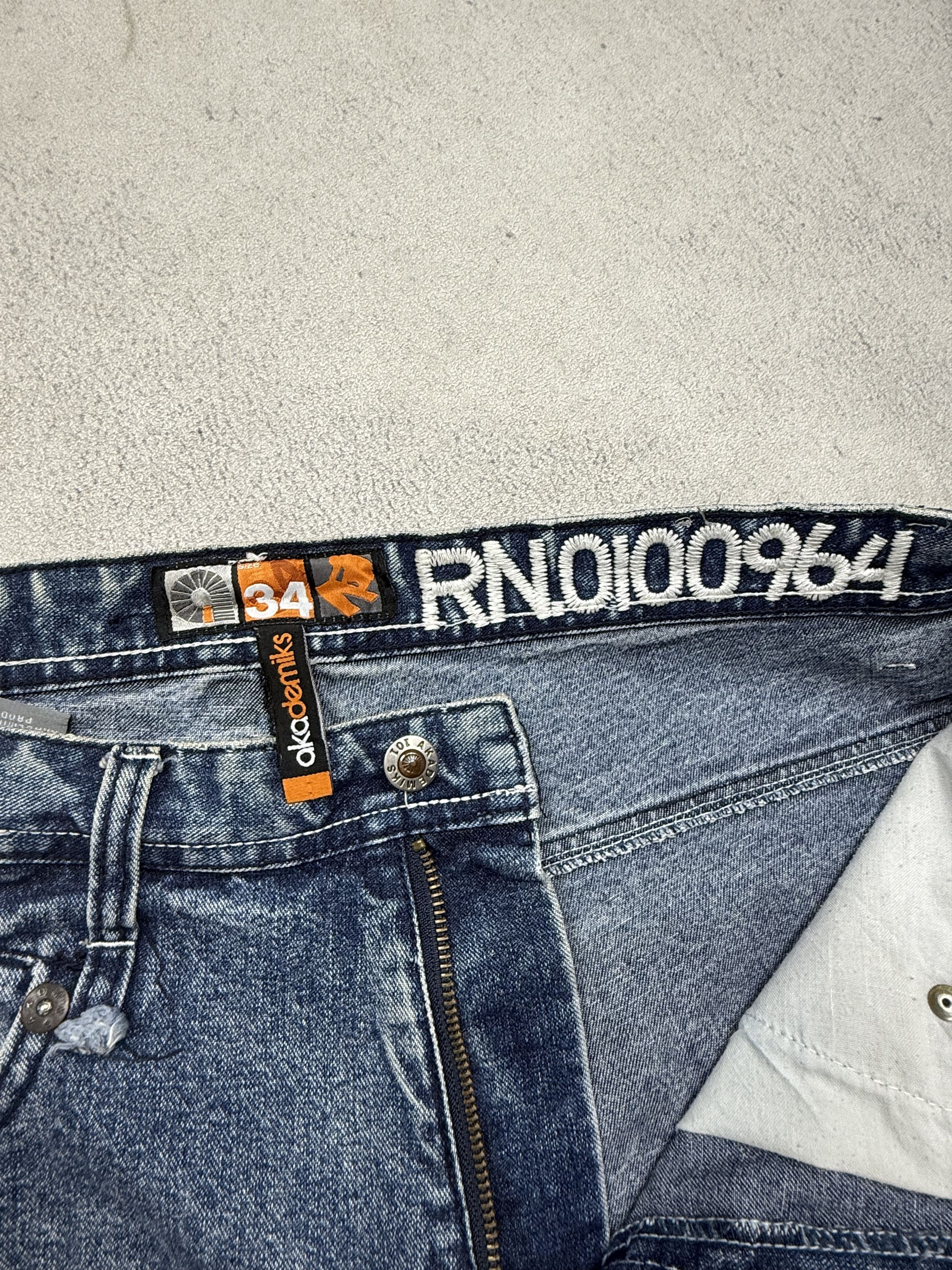 Akademiks Vintage Y2K Akademiks Baggy Shorts Denim Jorts Size US 34 / EU 50 - 8 Thumbnail