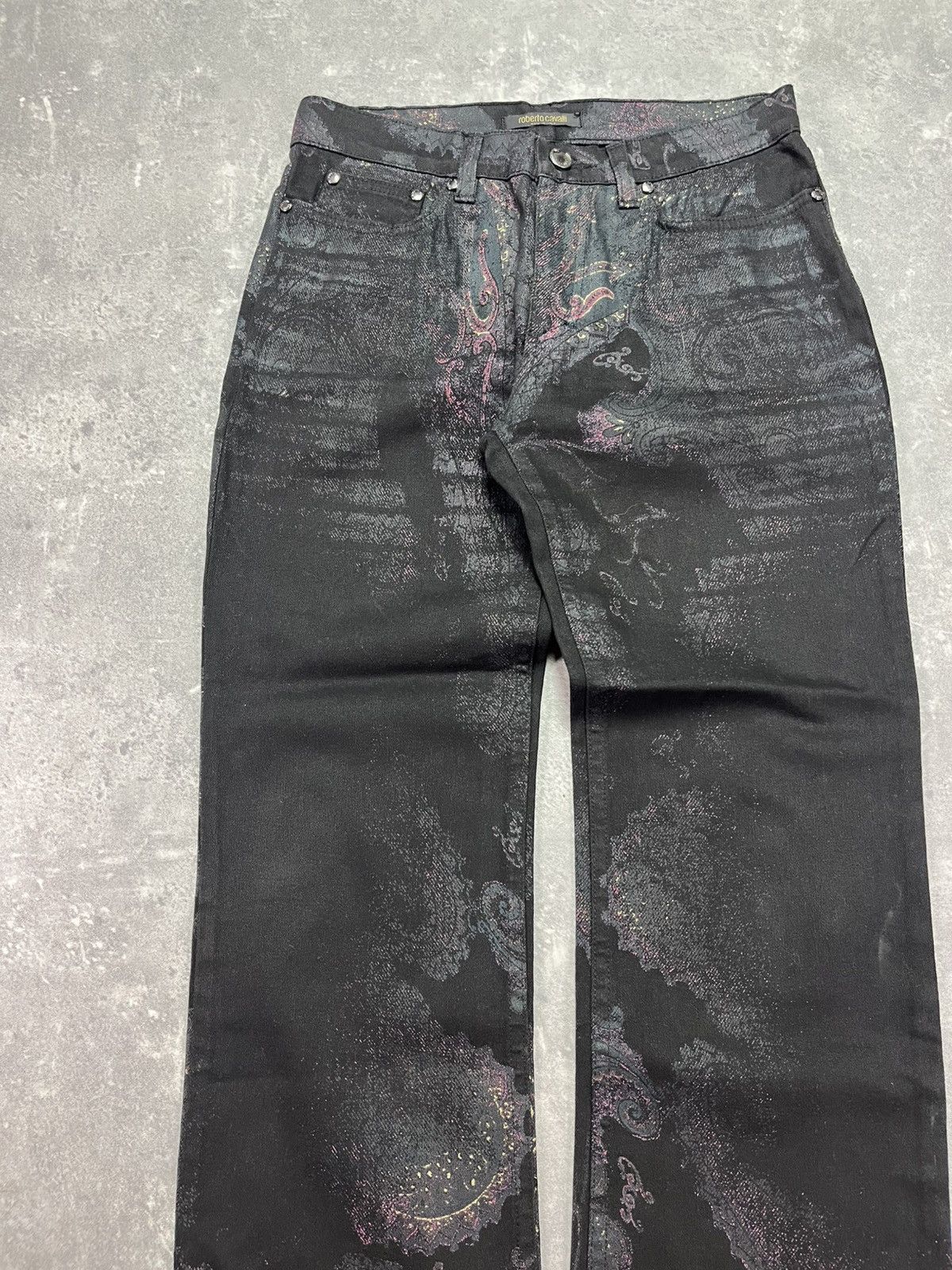Roberto Cavalli Roberto Cavalli Paisley Printed Rare Jeans XS 26 27 Size US 27 - 3 Thumbnail