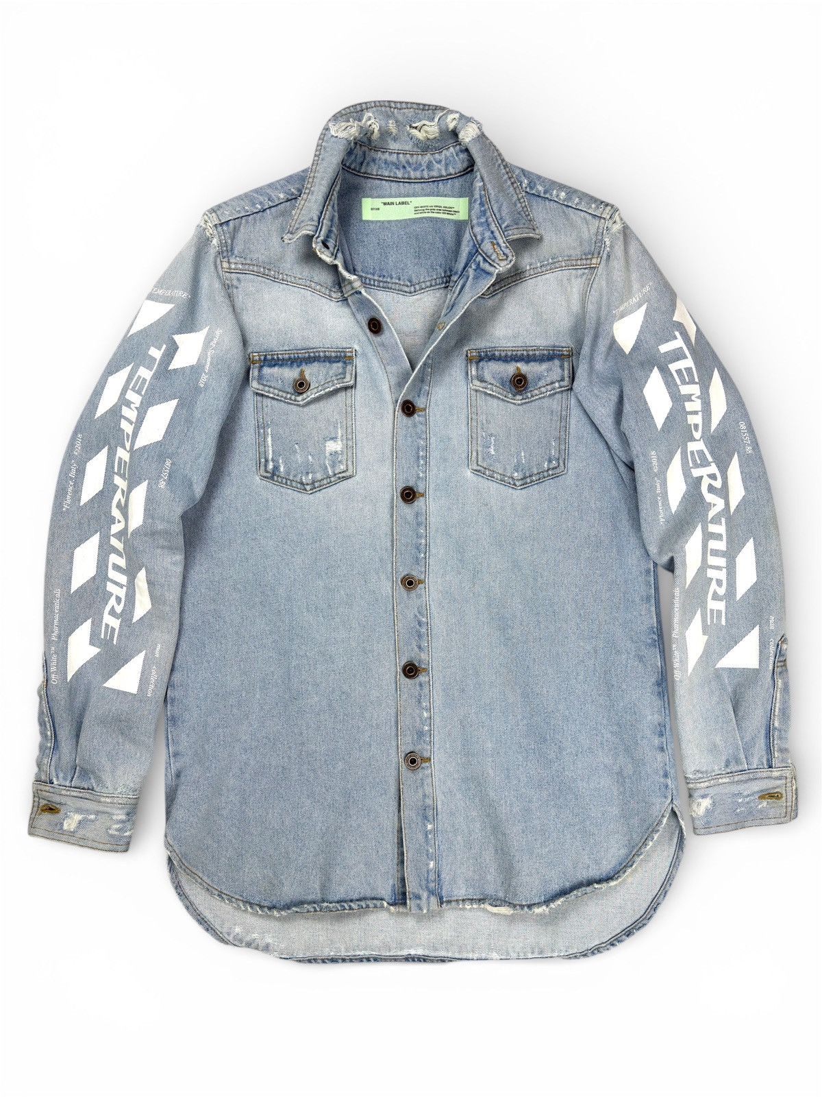 Off-White Off-White Temperature 2018 denim shirt jacket S Size US S / EU 44-46 / 1 - 1 Thumbnail
