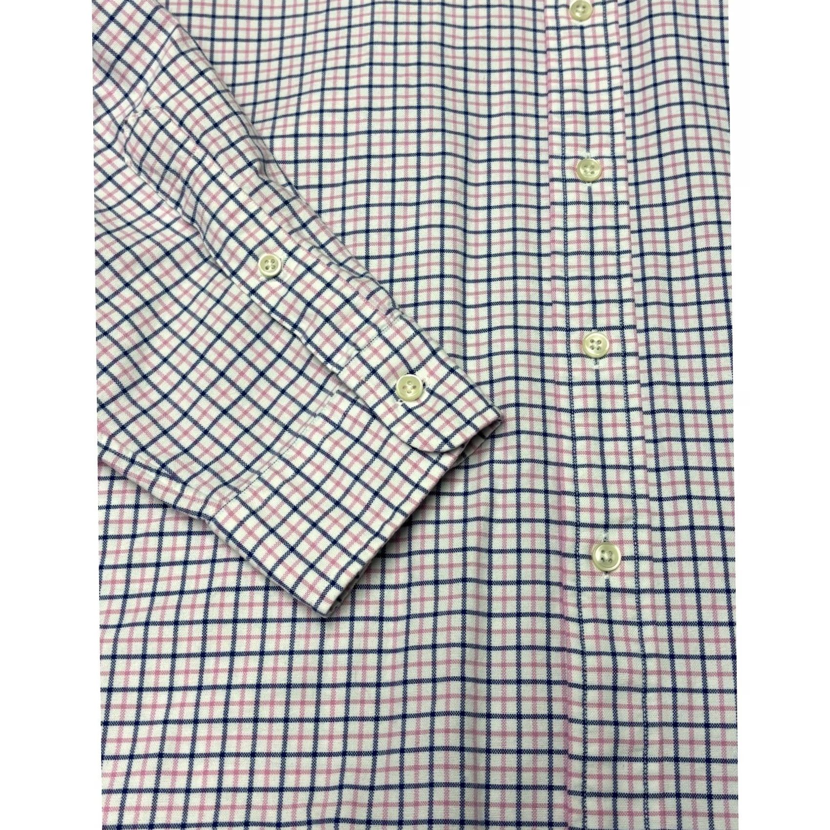 Ralph Lauren Ralph Lauren Shirt Mens L Button Down Pink Navy Blue Tattersall Check Cotton Size US L / EU 52-54 / 3 - 3 Thumbnail