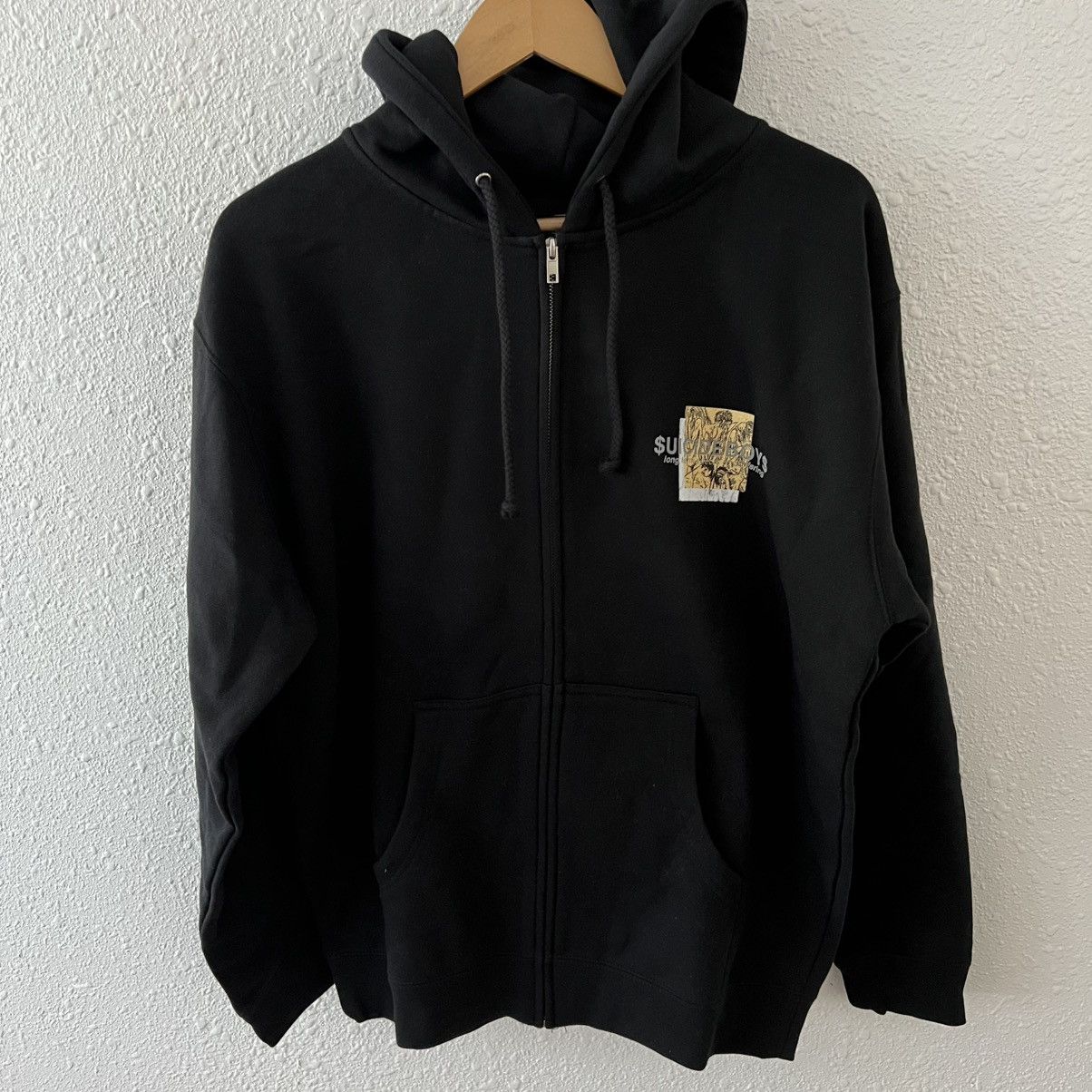 G59 shops SUFFERING ZIP UP HOODED SWEATSHIRT