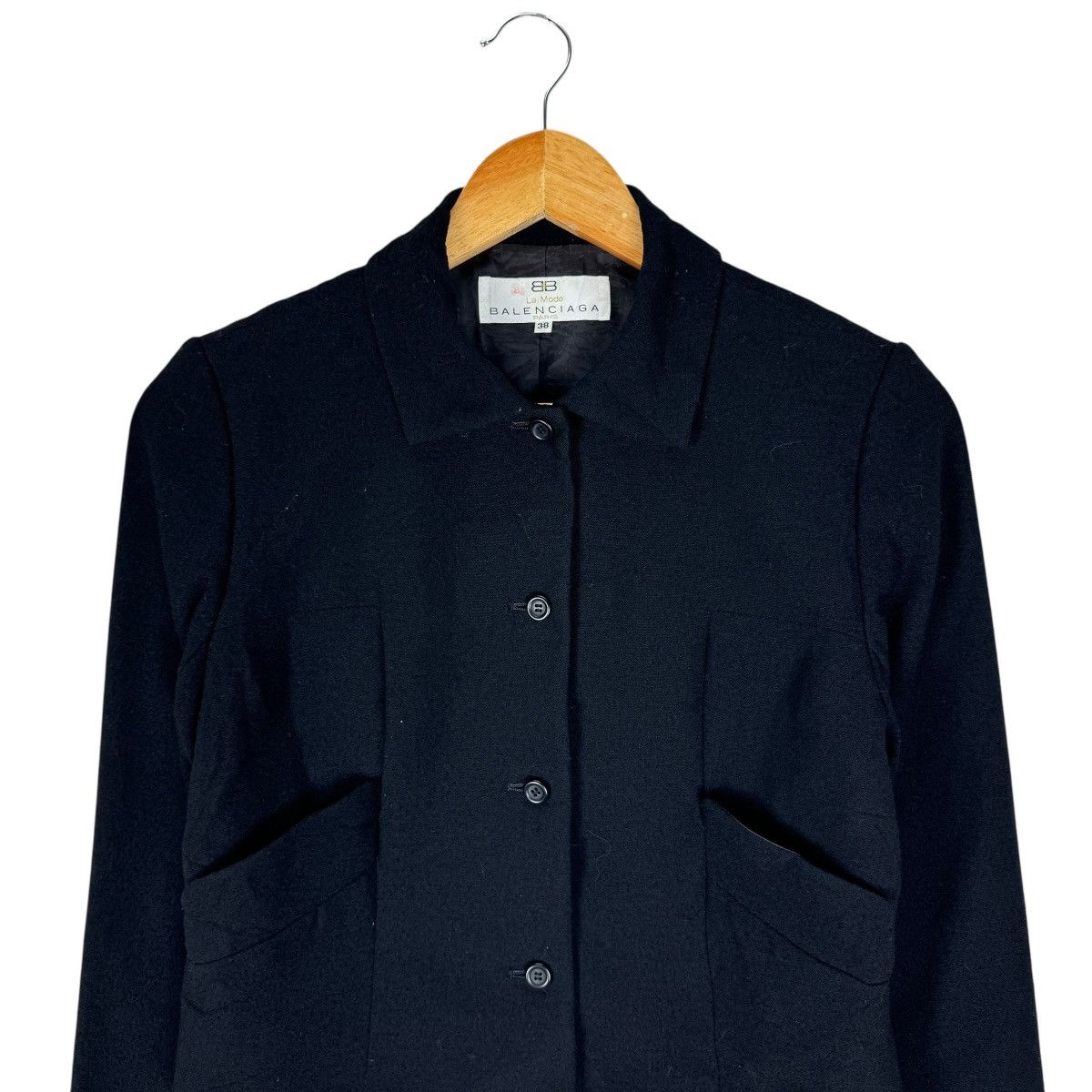Balenciaga 🌟BALENCIAGA CROPPED BUTTON JACKET Size S / US 4 / IT 40 - 8 Thumbnail