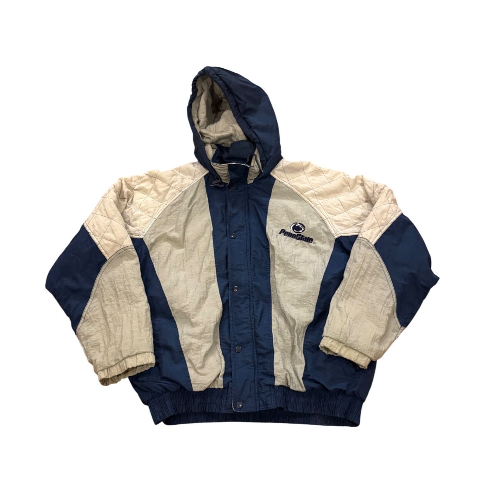Starter Vintage 1990's Starter Penn State Nittany Lions Hooded Puffe Size US XL / EU 56 / 4 - 1 Thumbnail