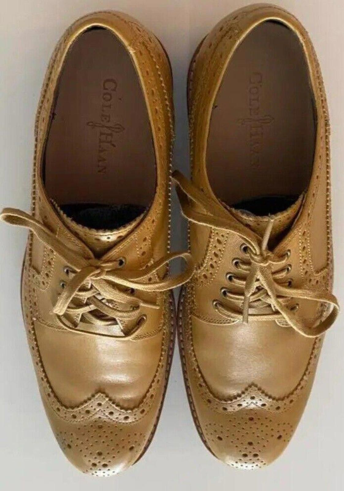 Florsheim COLE HAAN Size 10 Tan Brogues Leather Brogue Lace Up Shoes Size US 10 / EU 43 - 2 Thumbnail