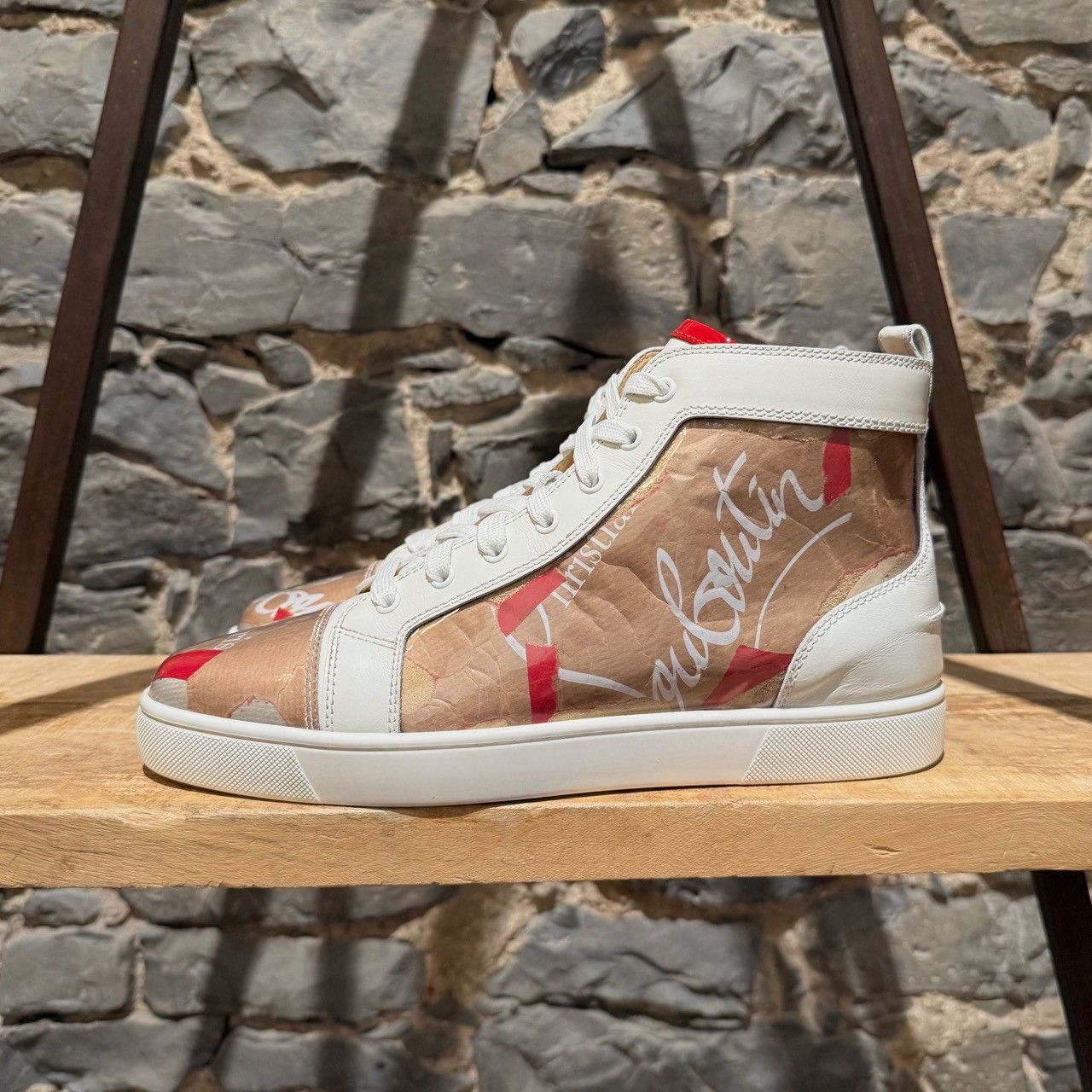 Christian Louboutin Christian Louboutin Louis Loubi Kraft PVC High-top Sneakers Size US 10.5 / EU 43-44 - 6 Thumbnail