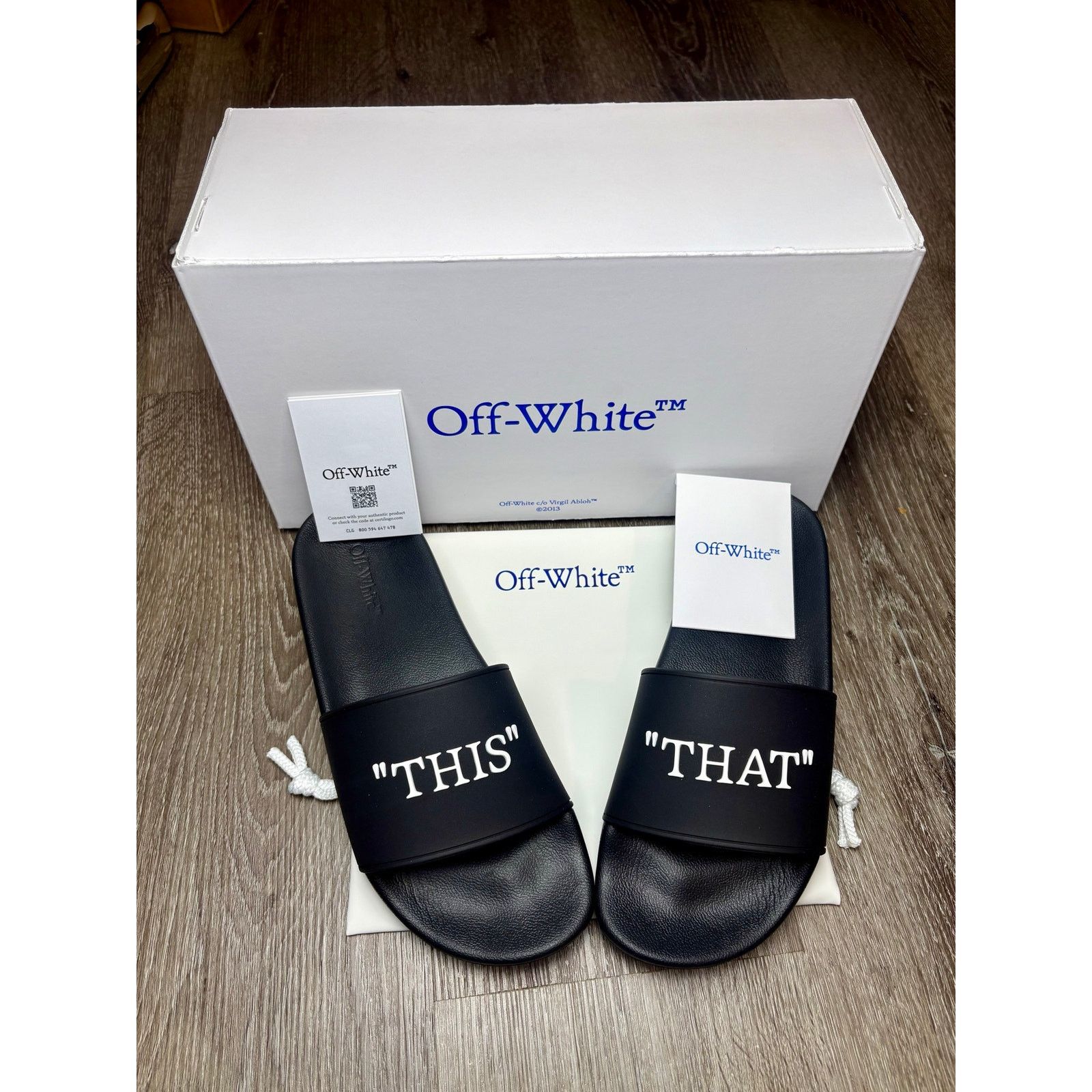 Off-White NIB - Off-White - 'This That' Sliders EU 40 (US 9.5/10) Size US 9.5 / IT 39.5 - 5 Thumbnail