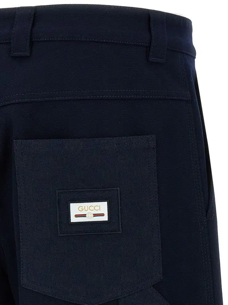 Gucci o1la5ras0426 Cotton Canvas Pants in Navy Size US 28 / EU 44 - 2 Thumbnail