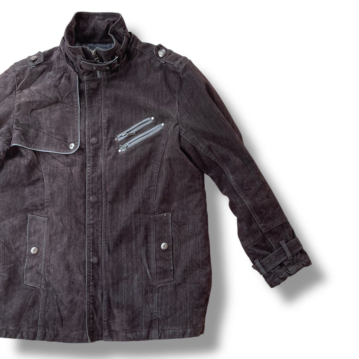 If Six Was Nine 🇯🇵 ROUSHATTE BUTTON UP FULL ZIP CORDUROY PUNK GOTHIC JACKET Size US L / EU 52-54 / 3 - 7 Thumbnail