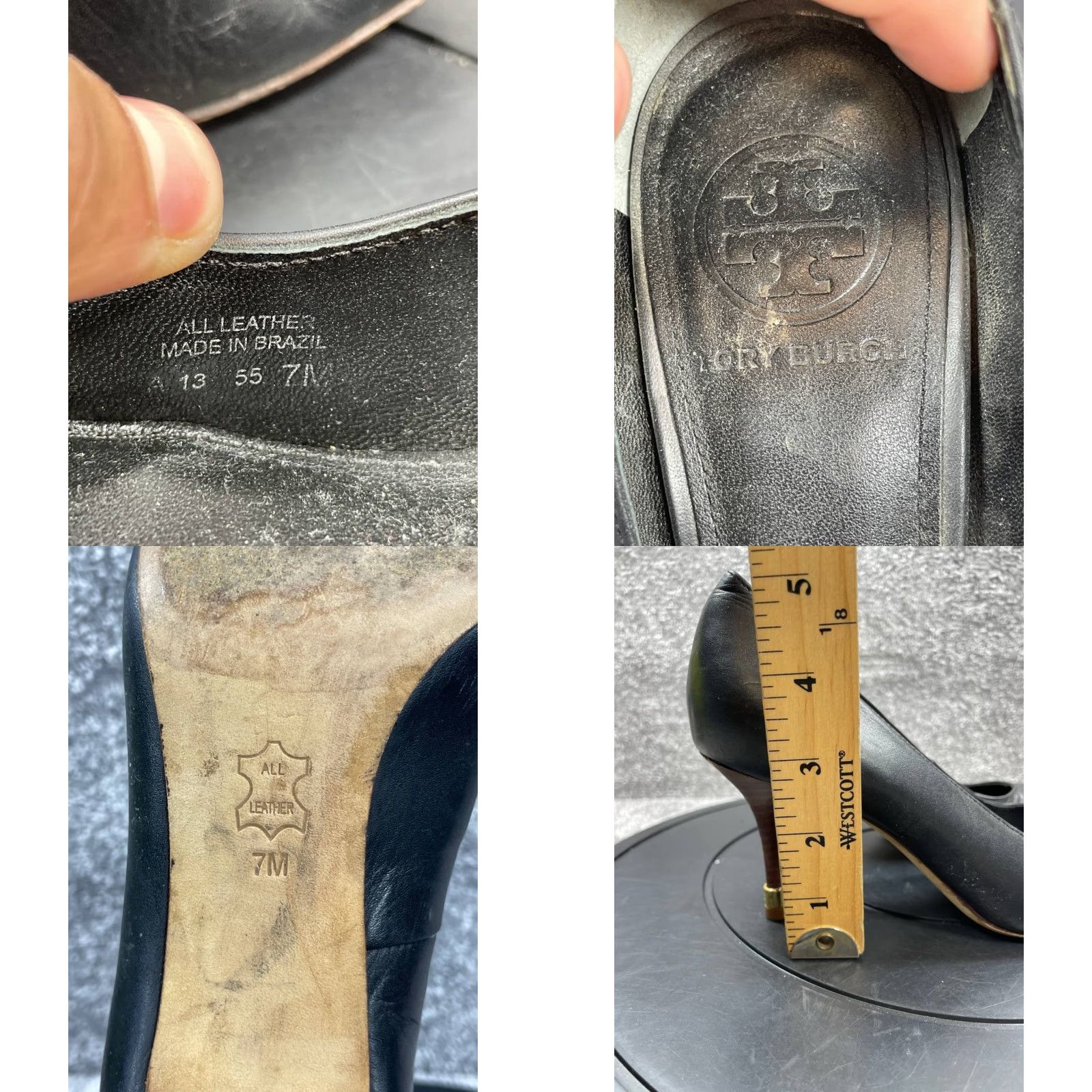 Tory Burch VINTAGE Tory Burch Heel Pumps Women Size 7 M Leather Black Stiletto Slip On Party/Cocktail Size US 5 / IT 35 - 8 Thumbnail