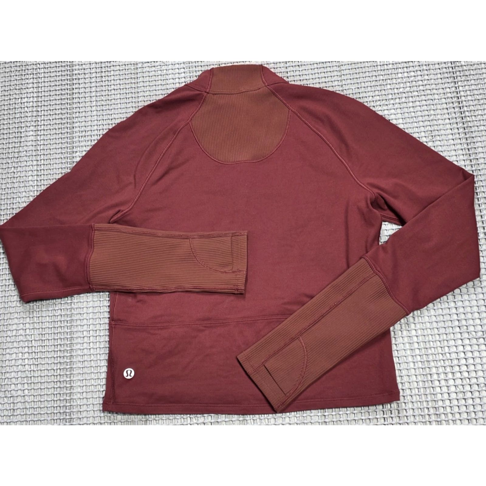 Lululemon Lululemon Its Rulu Cropped Long Sleeve Zip Pullover - Red/Maroon Womens Size 4 Crop Top 1/2 Zip Mock Neck 1/4 Zip Activewear Slim Fit S Size S / US 4 / IT 40 - 6 Thumbnail