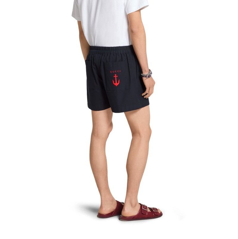 Gucci o1la5ras0426 Oxford Cotton Shorts in Navy Size US 30 / EU 46 - 3 Thumbnail