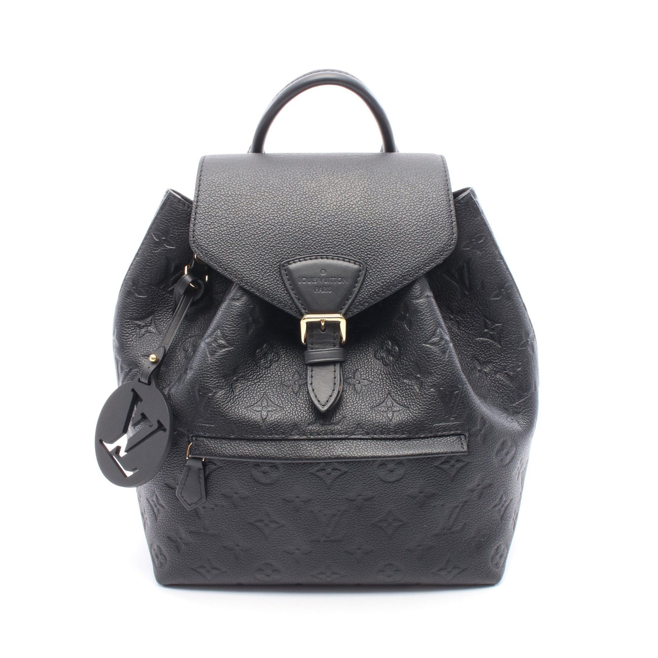 Louis Vuitton Montsouris Pm Monogram Empreinte Noir Backpack Rucksack Leather Black