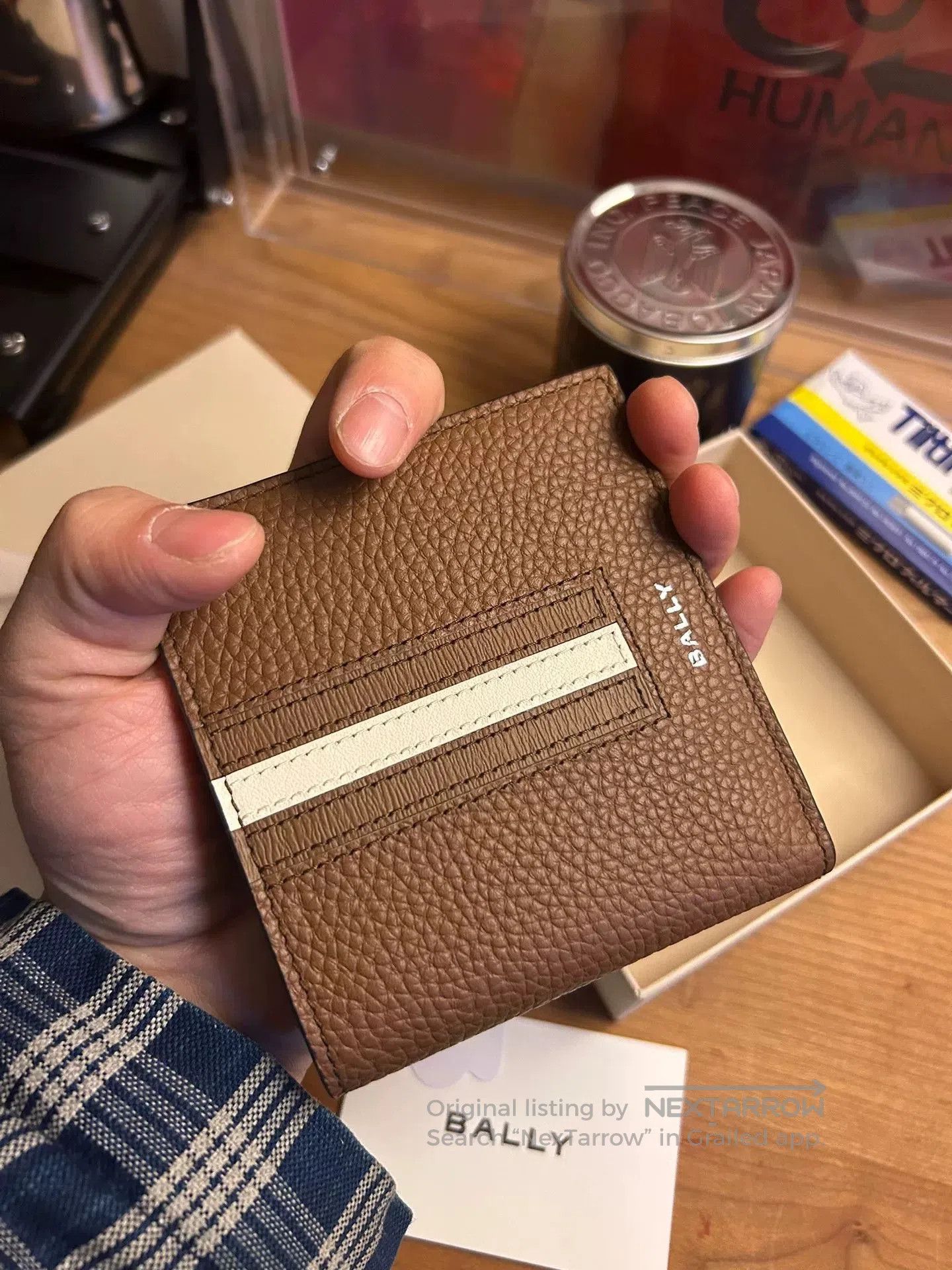 Bally Bally Brown Wallet with White Stripe. Size ONE SIZE - 7 Thumbnail