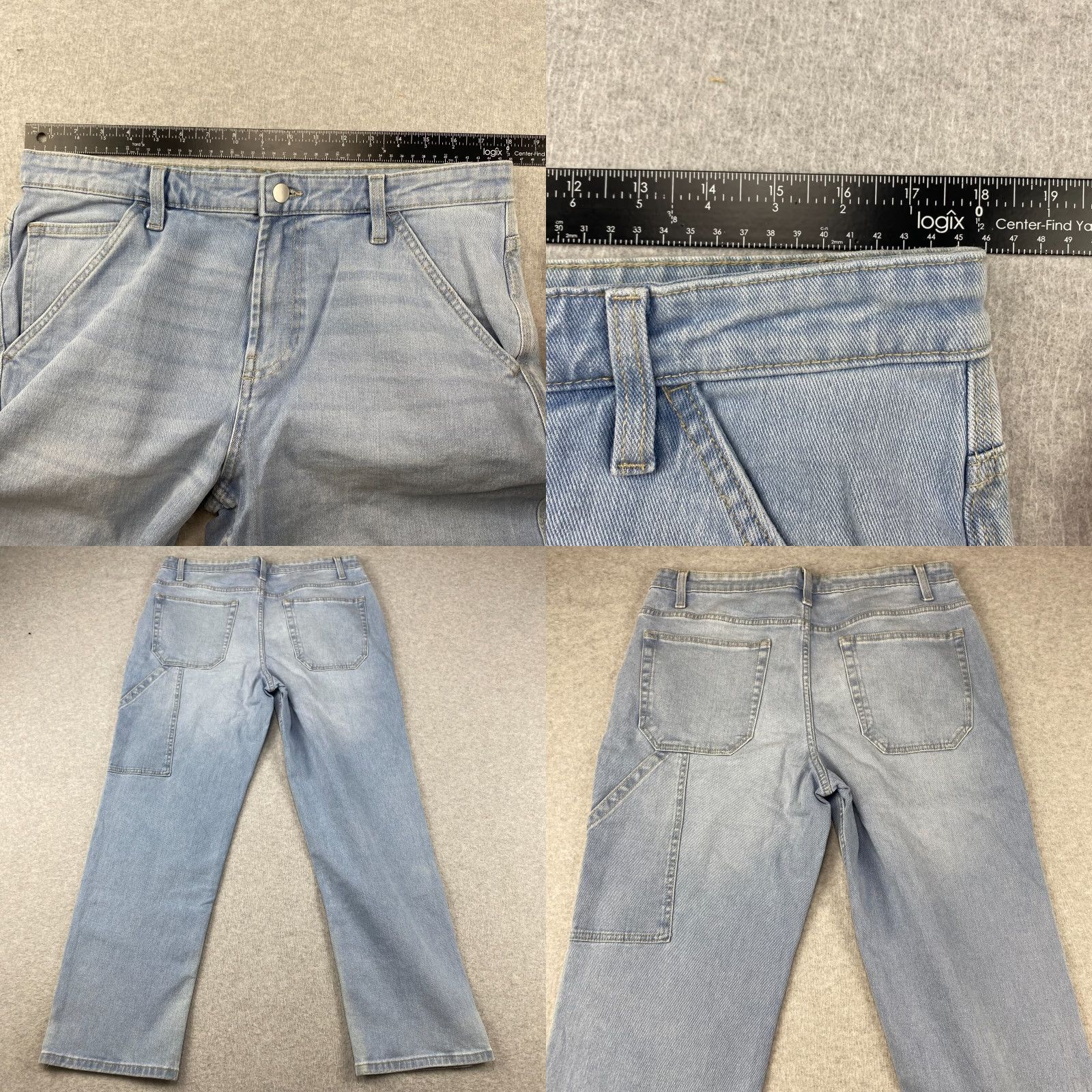 Essentials Amazon Jeans Mens 34X30 Blue Slim Straight 5-Pocket Design Denim Cotton Blend Stretch D Size US 34 / EU 50 - 8 Thumbnail