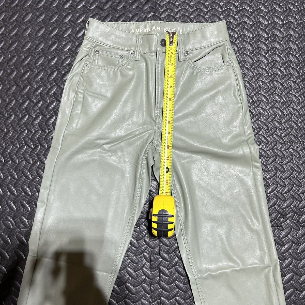 American Eagle Outfitters American Eagle Pants Vegan Leather High Rise Straight Sz 000 Size 24" / US 00 / IT 34 - 6 Thumbnail