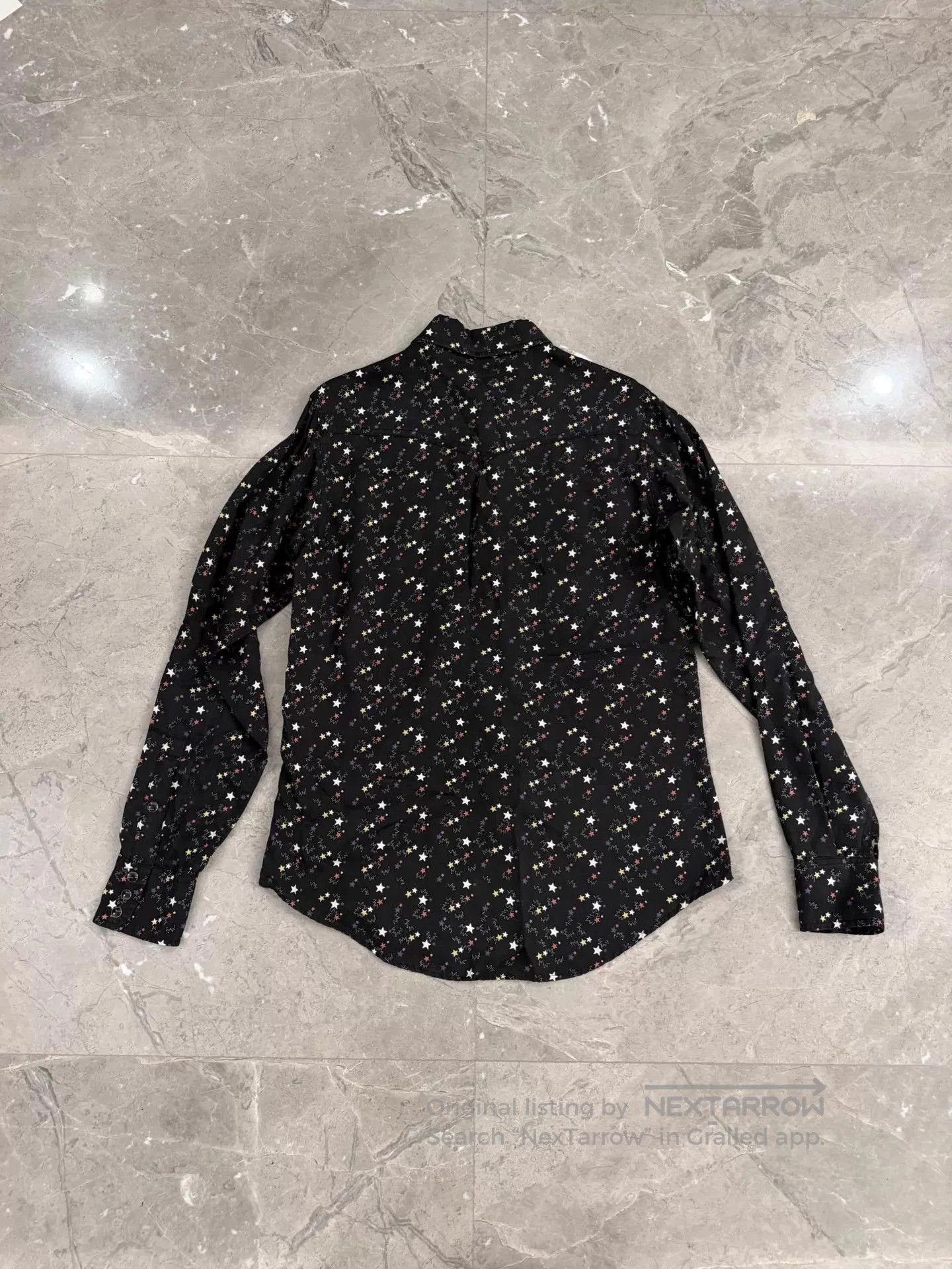 Saint Laurent Paris Black Star Print Long Sleeve Button. Size US S / EU 44-46 / 1 - 2 Thumbnail