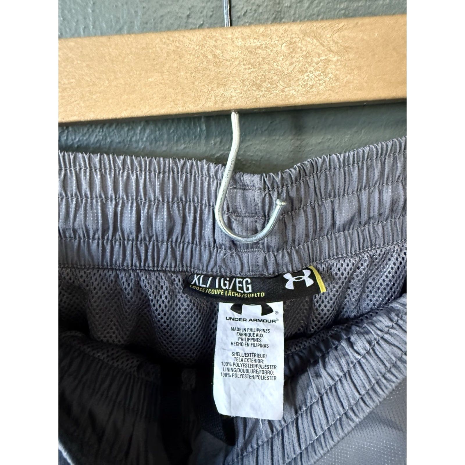 Under Armour Under Armour Track Pants Mens XL Gray Athletic Drawstring Pants Size US 36 / EU 52 - 3 Thumbnail
